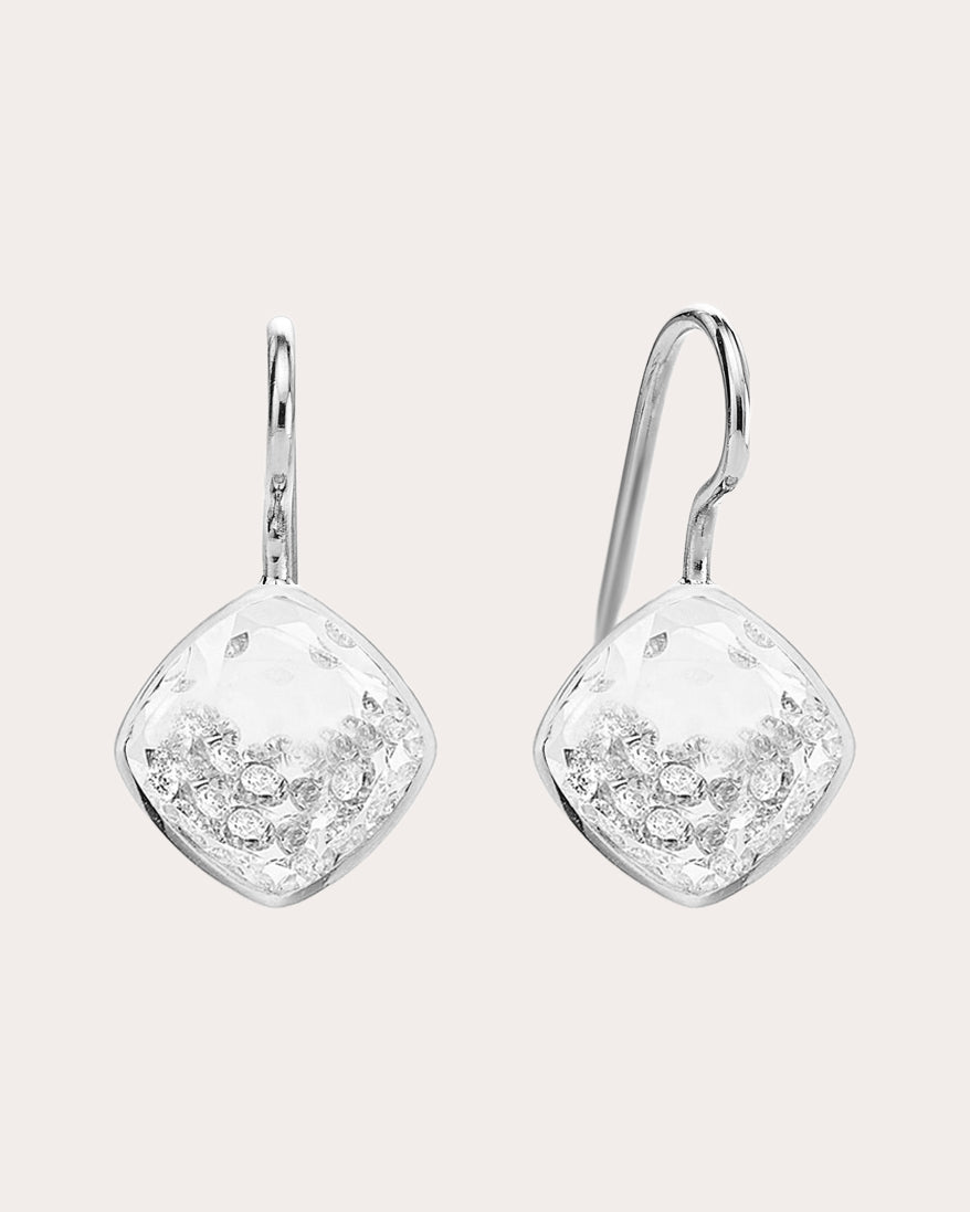 Diamond & 18k White Gold Naipe Shaker Earrings