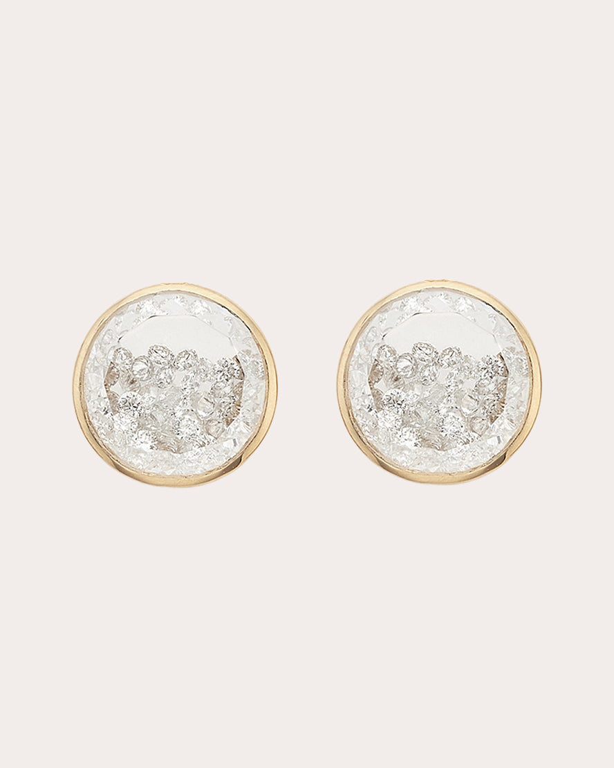 Diamond & 18k Gold Naipe Shaker Stud Earrings