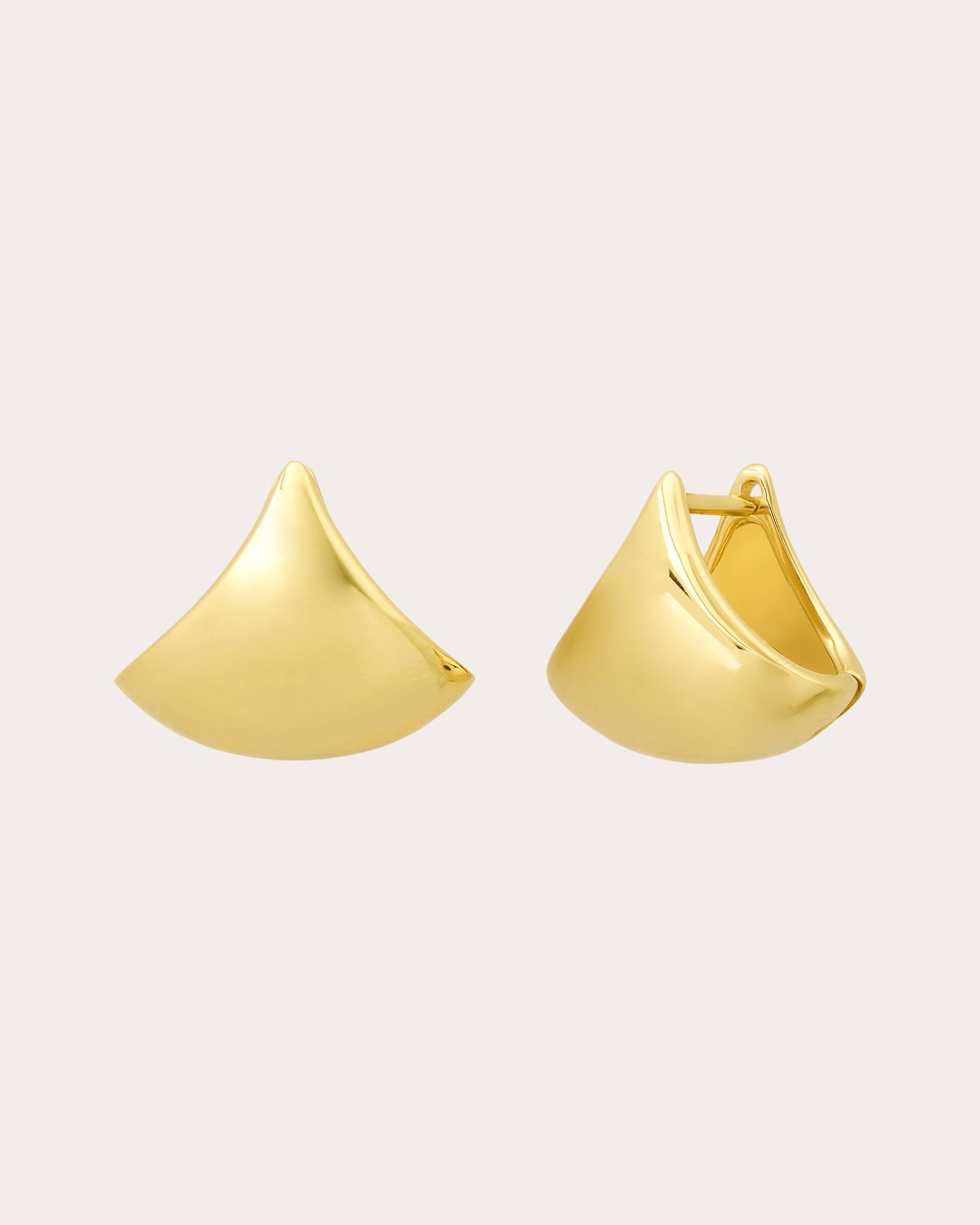 14k Gold Large Apse Earrings