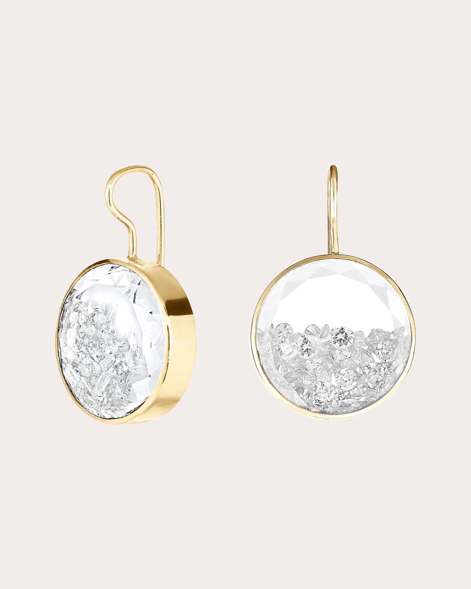 Diamond & 18k Gold Core 15 Shaker Drop Earrings