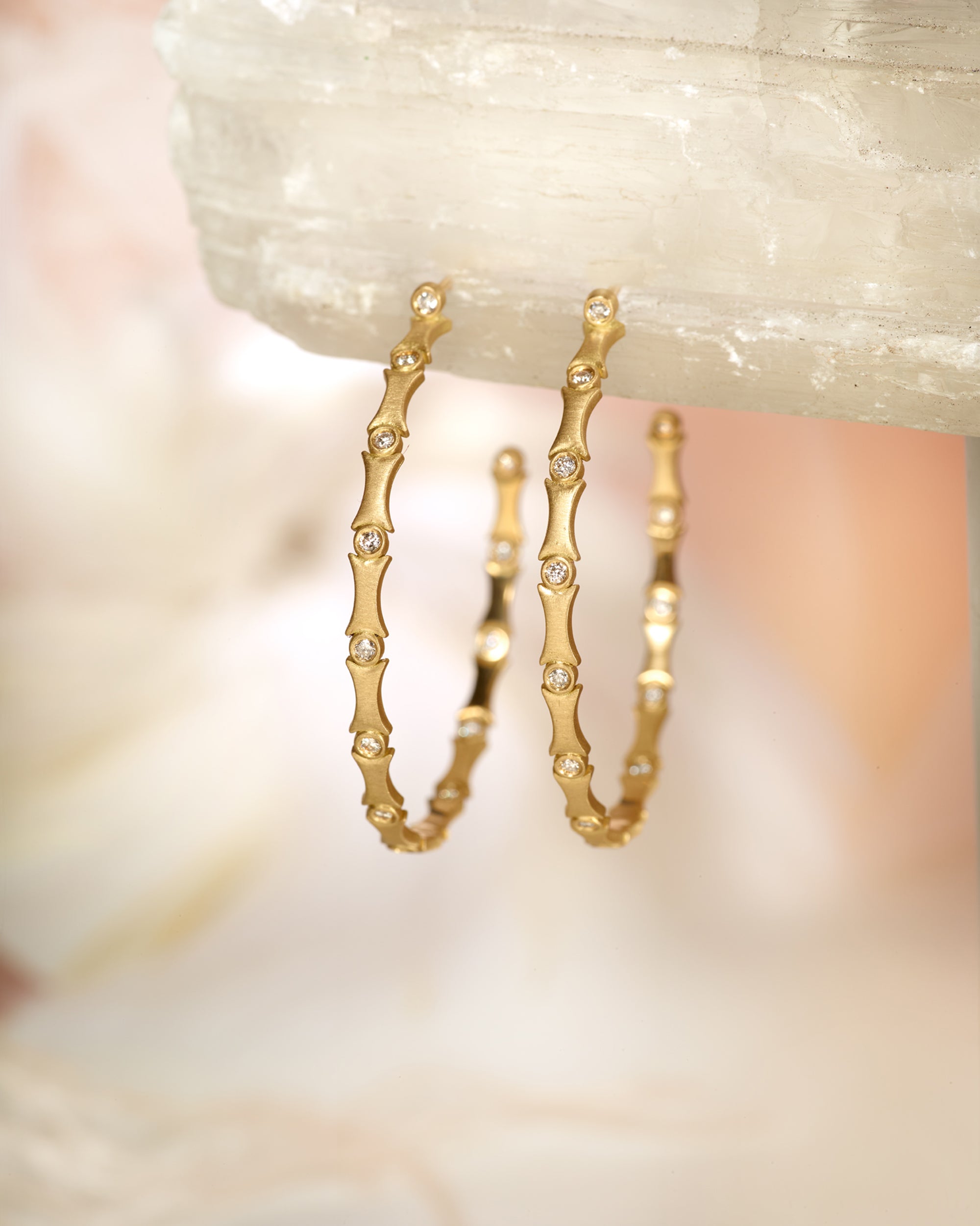 Diamond & 18k Gold Stability Hoop Earrings