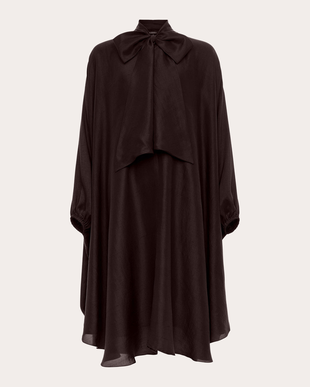 Emlyn Tie-Neck Silk Midi Dress