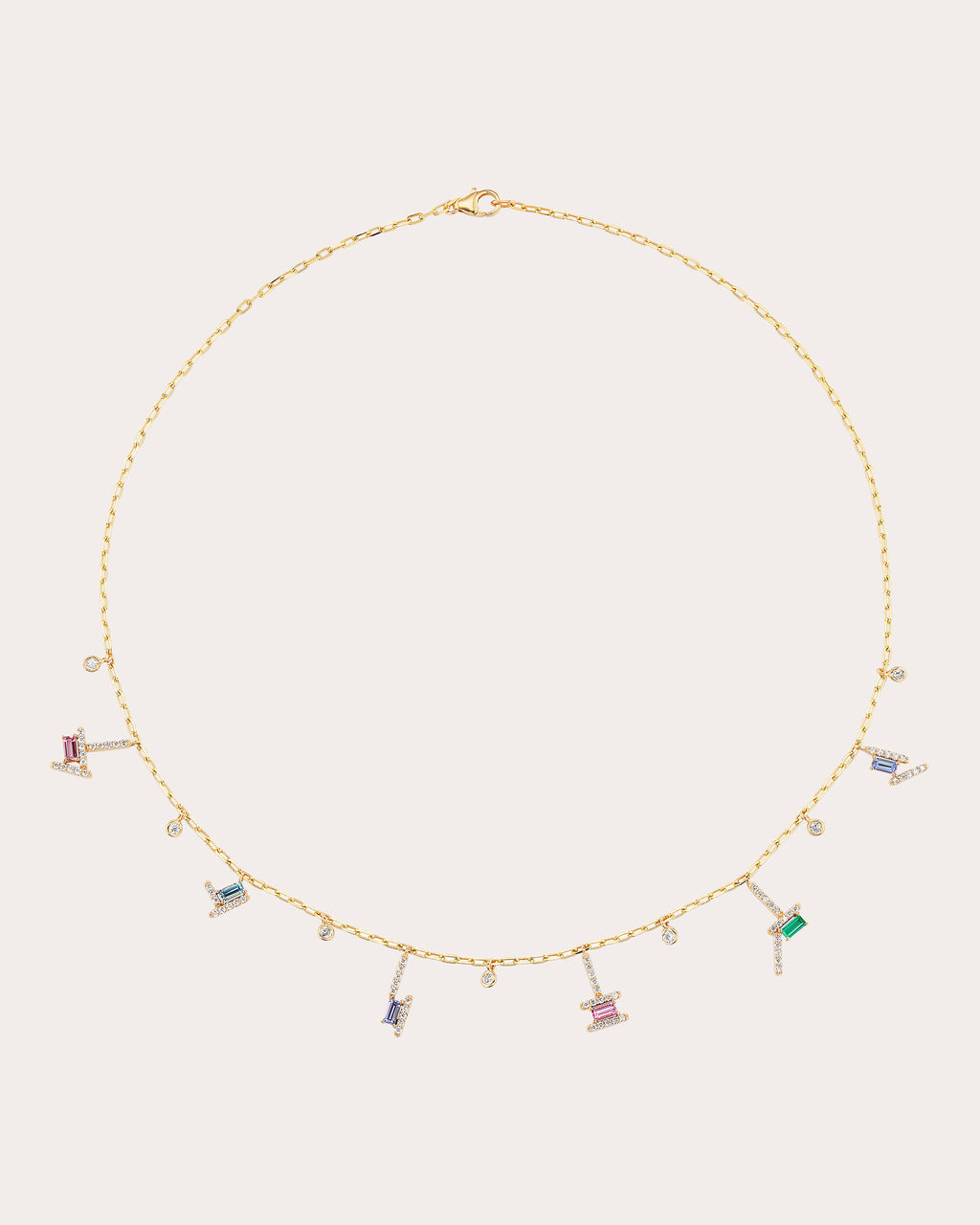Diamond & 14k Gold Ethereal Jewels Station Necklace