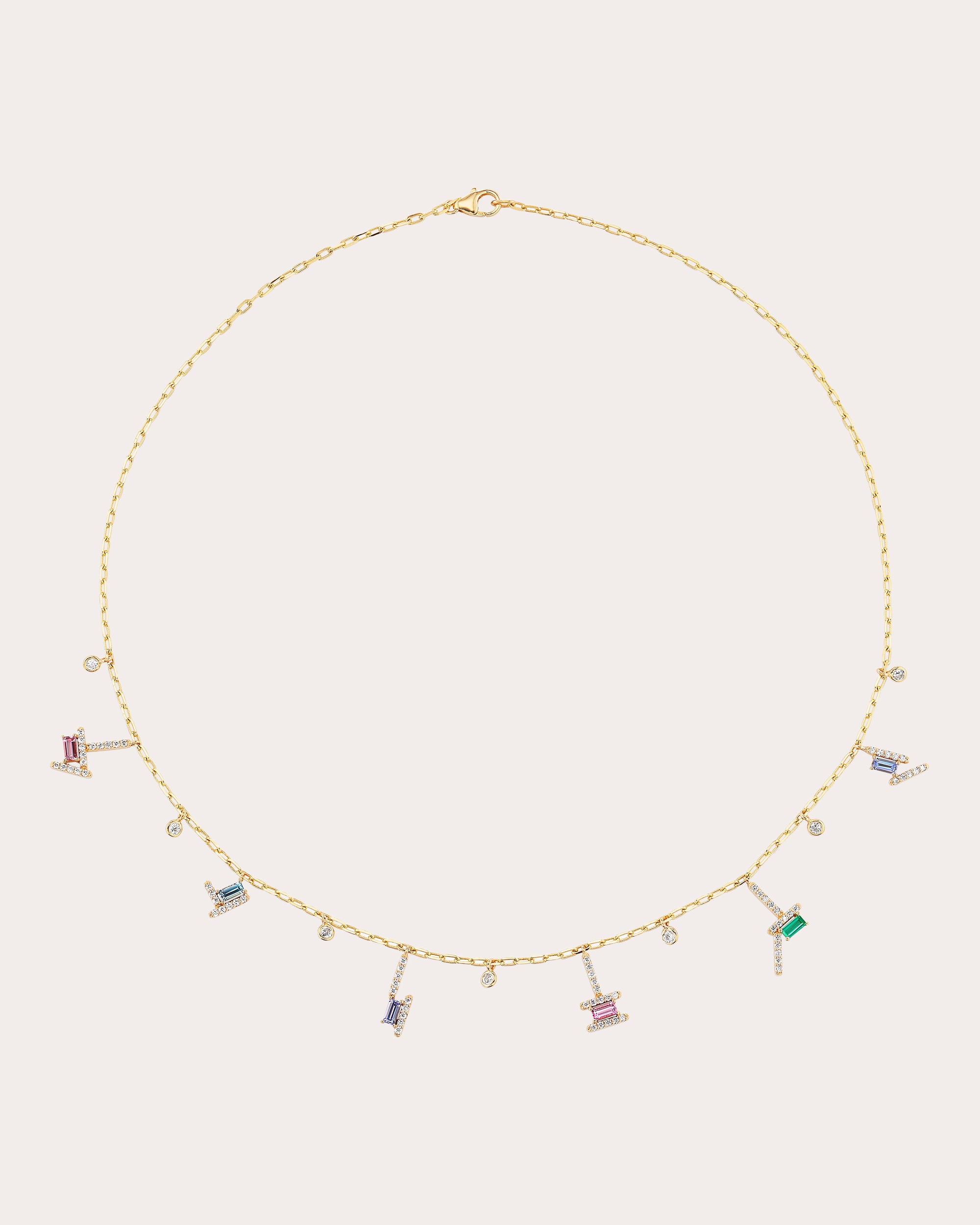 Diamond & 14k Gold Ethereal Jewels Station Necklace