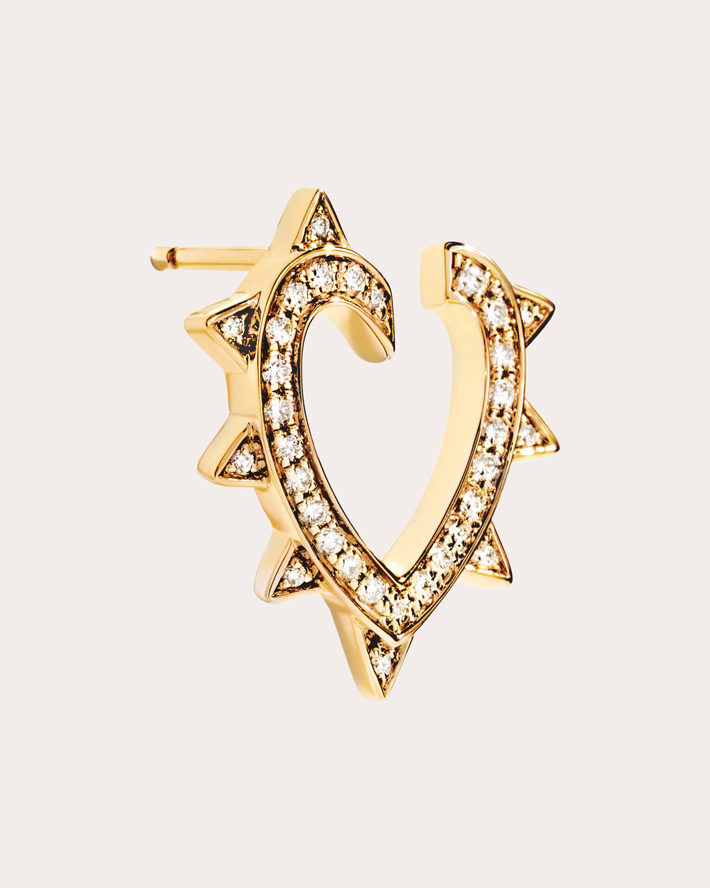 Diamond & 18k Gold Rockaway Heart Drop Earring