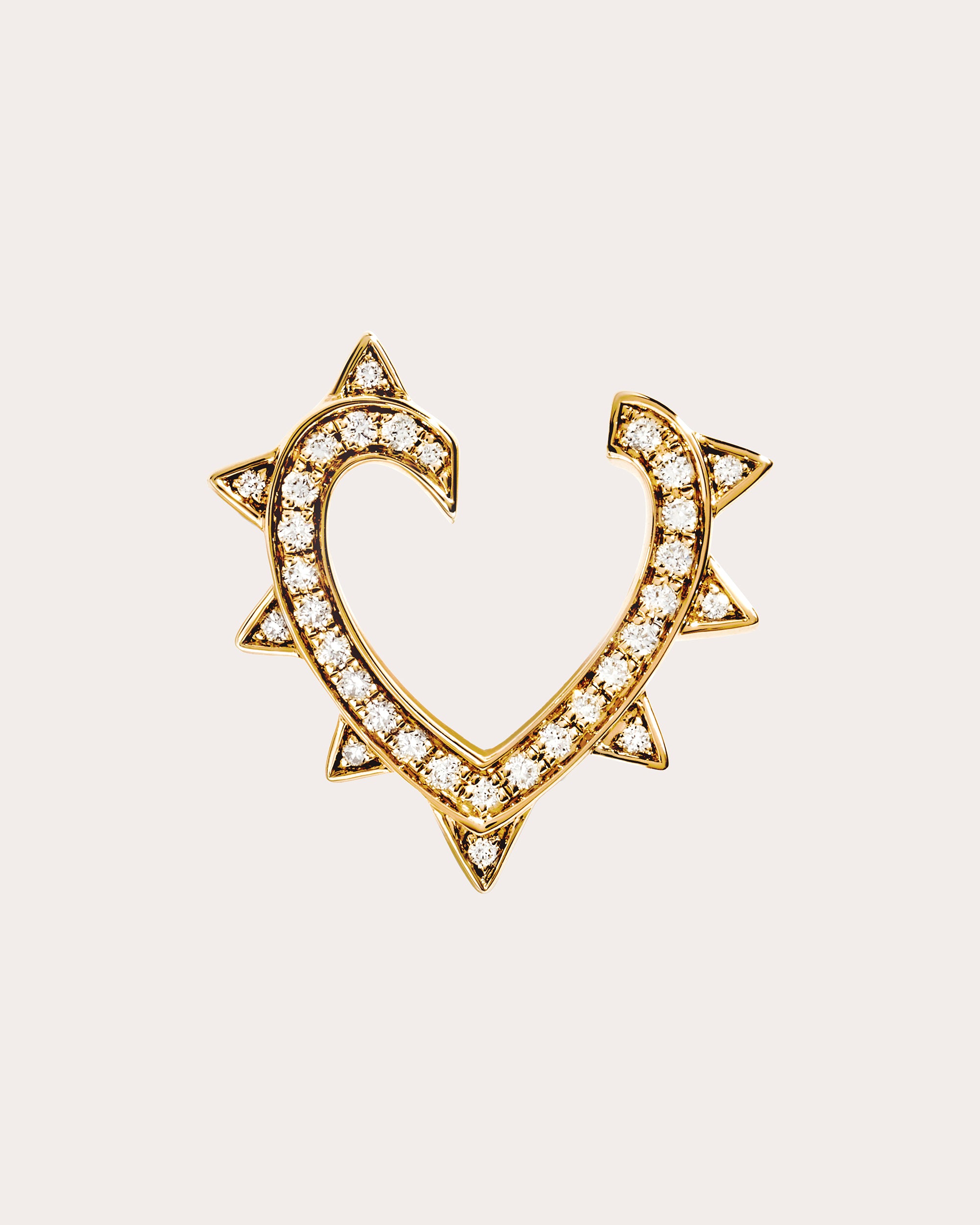 Diamond & 18k Gold Rockaway Heart Drop Earring