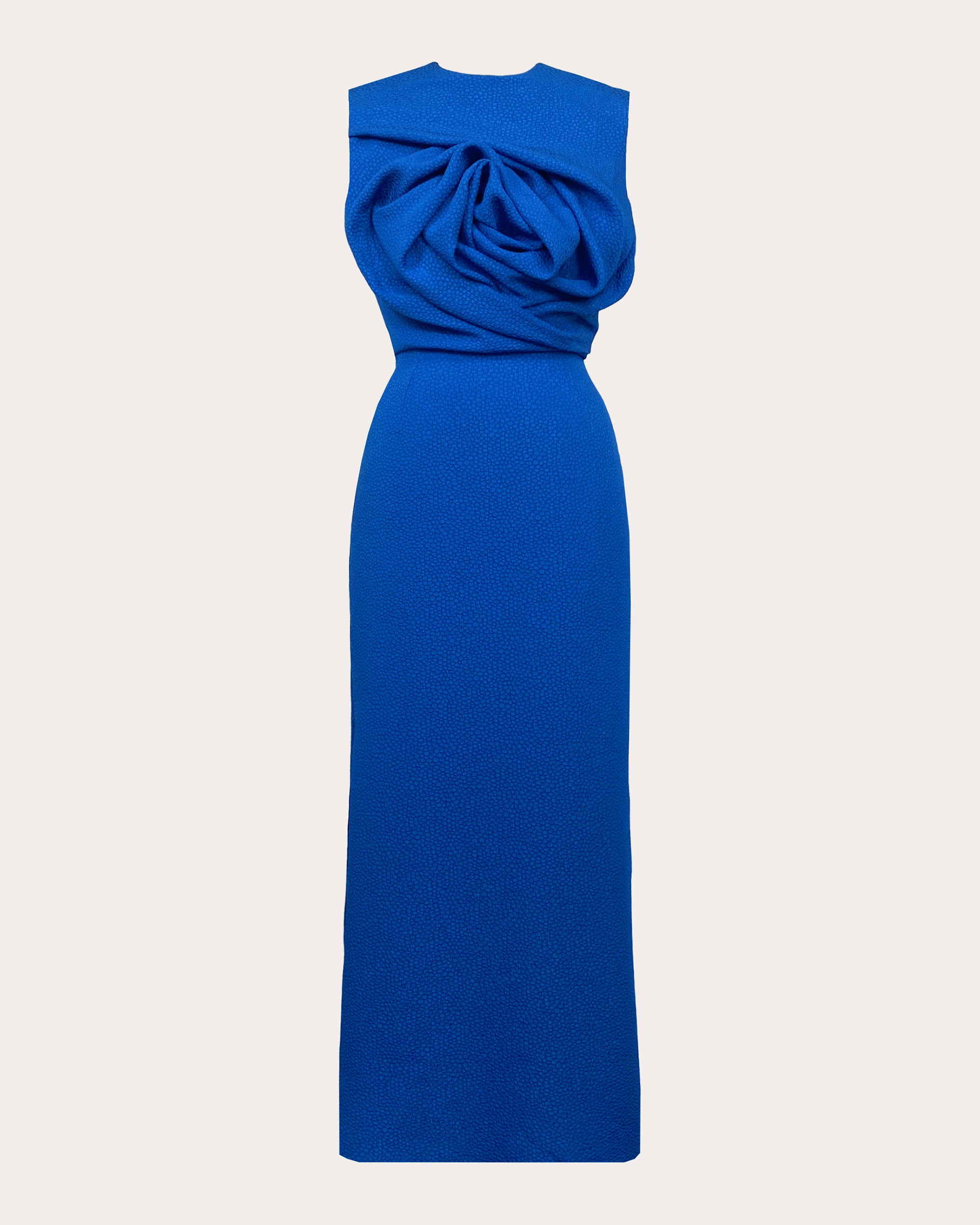 Aphrodite Jacquard Draped Midi Dress