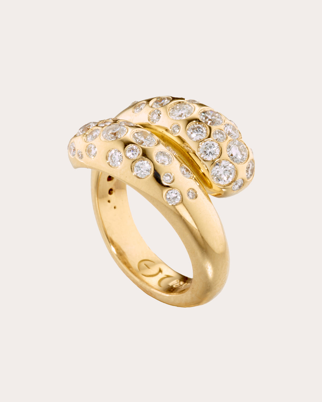 Diamond & 18k Gold Fairy Dust Bypass Ring