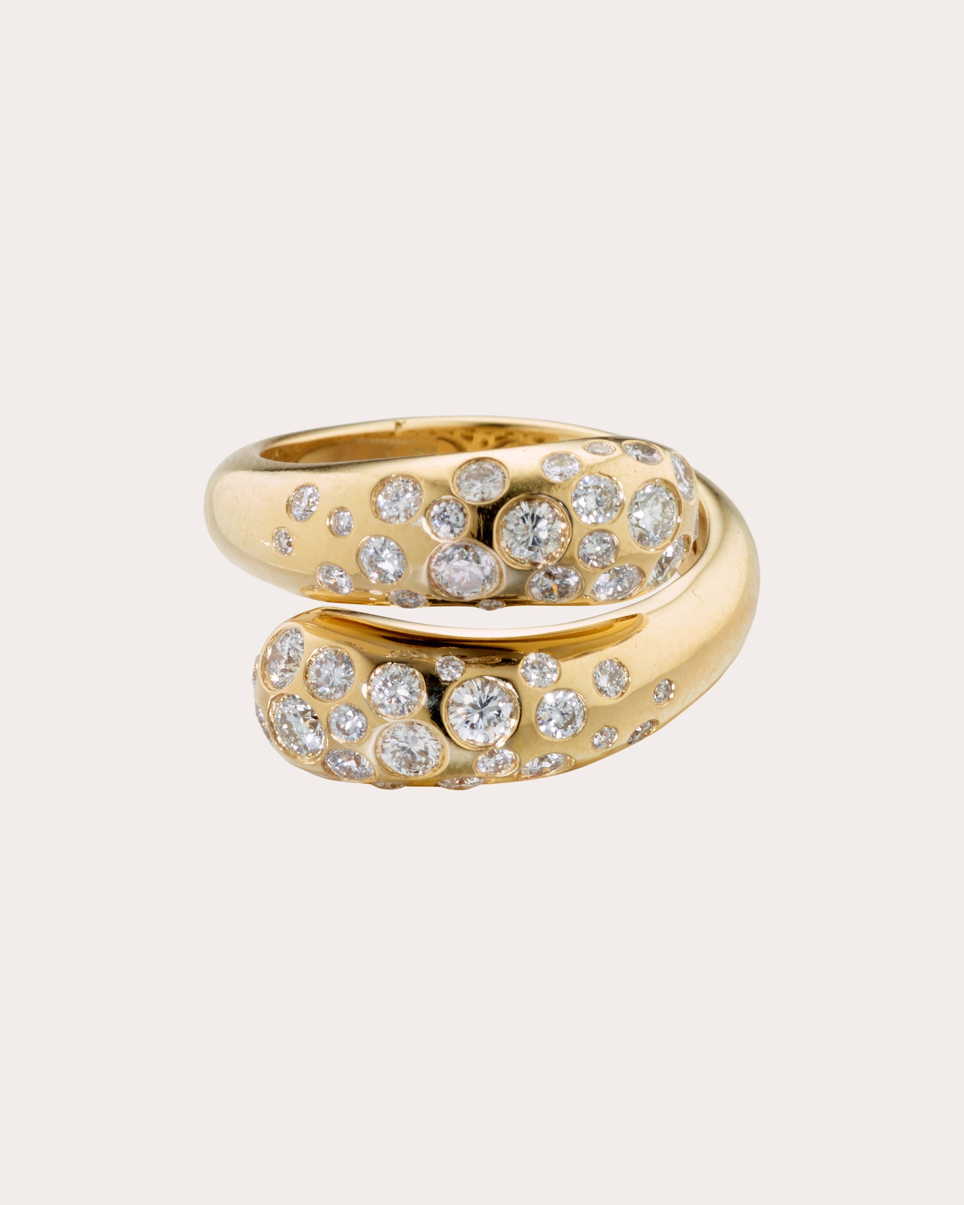Diamond & 18k Gold Fairy Dust Bypass Ring