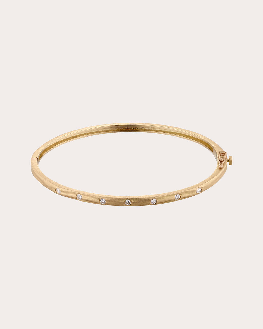 Diamond & 18k Gold Seven in a Row Bangle