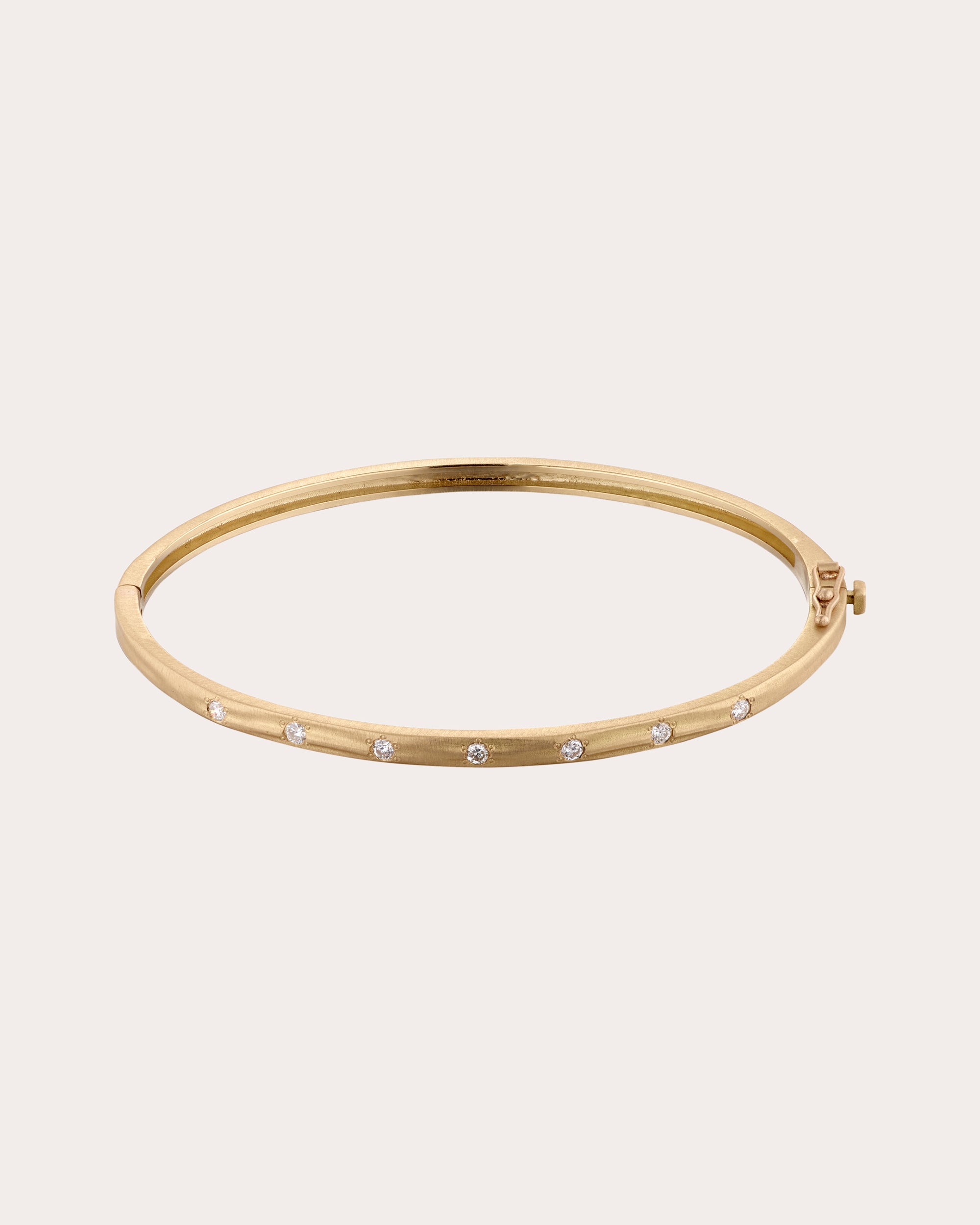 Diamond & 18k Gold Seven in a Row Bangle