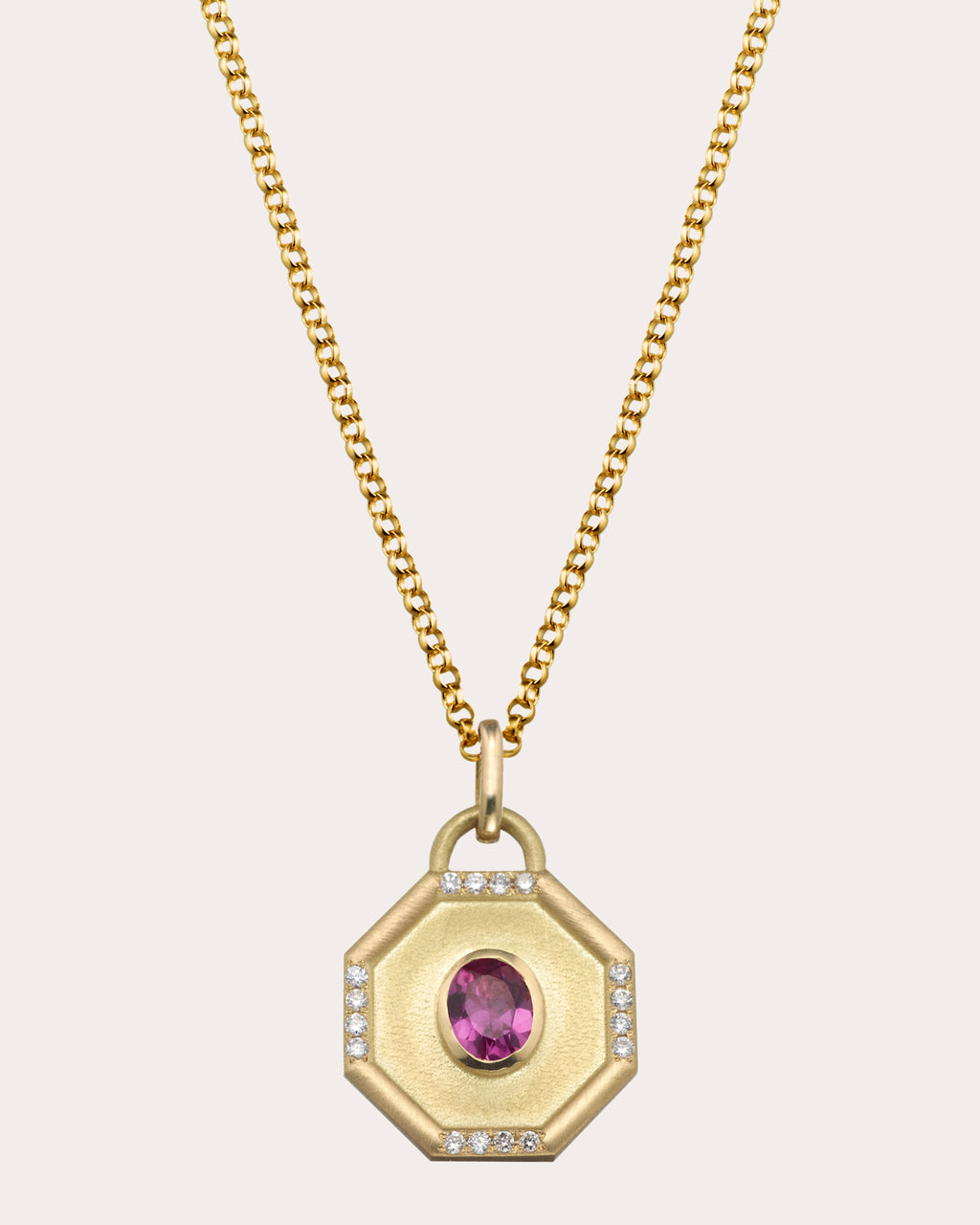 Tourmaline & Diamond 18k Gold Fairy Dust Pendant Necklace