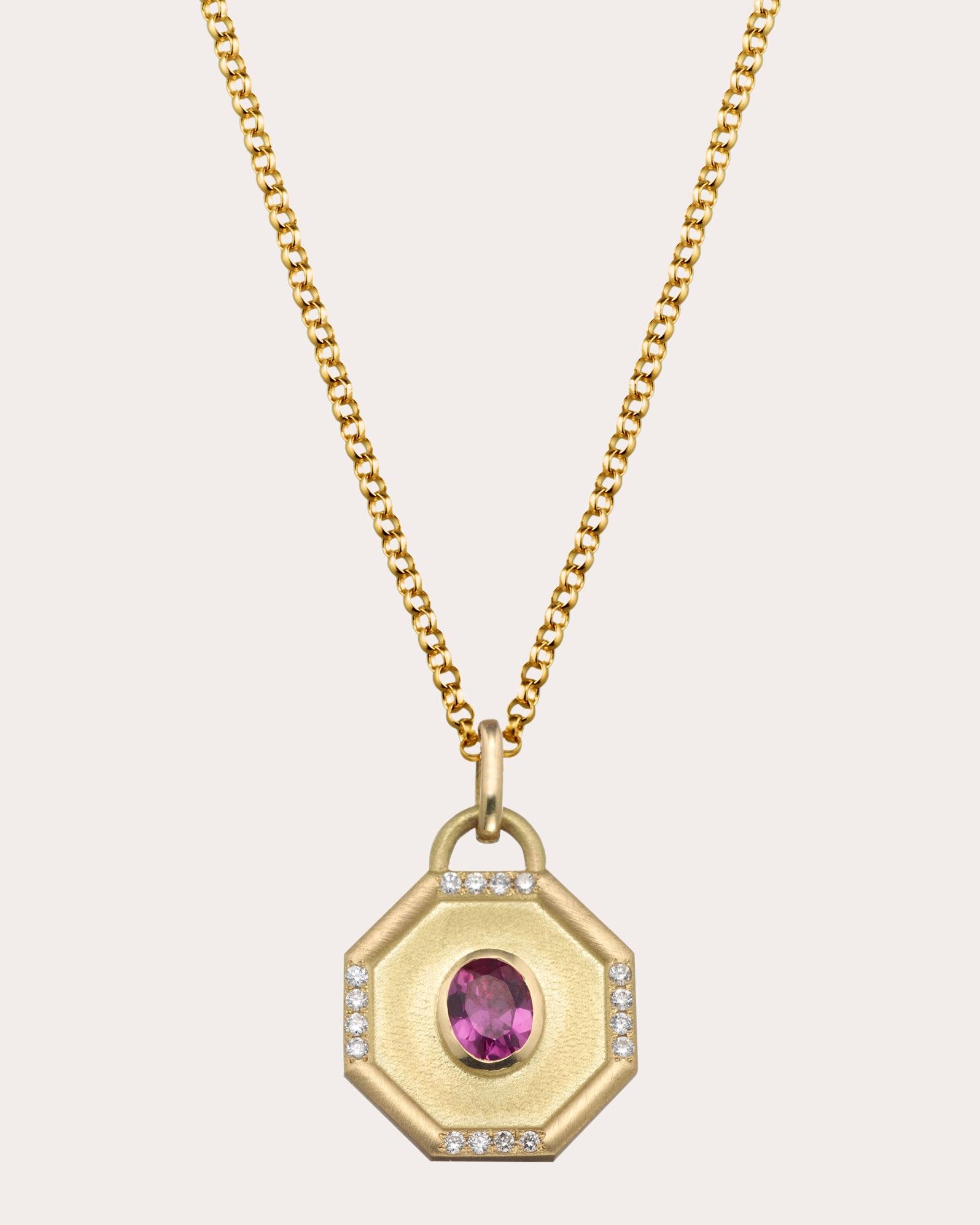 Tourmaline & Diamond 18k Gold Fairy Dust Pendant Necklace