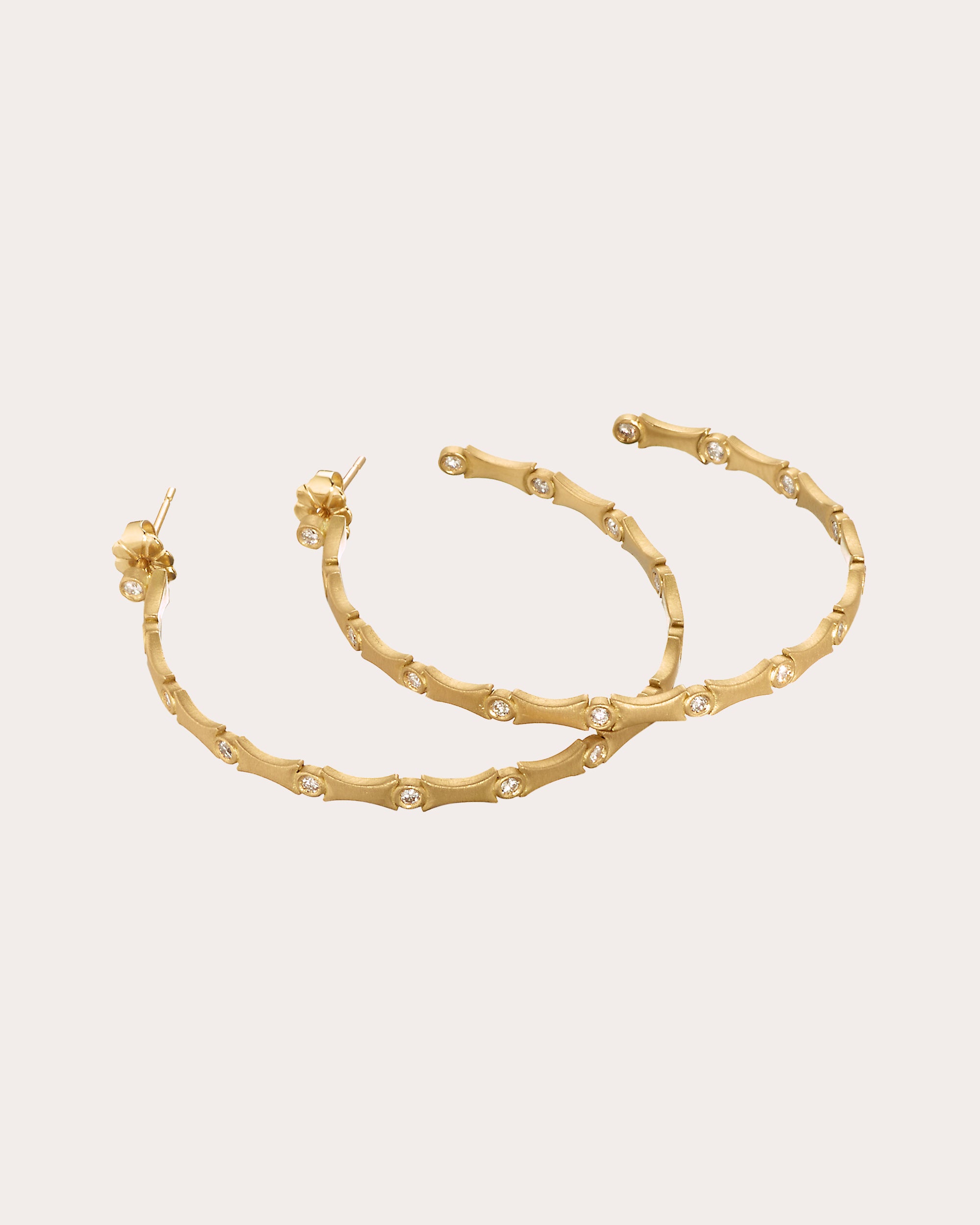 Diamond & 18k Gold Stability Hoop Earrings