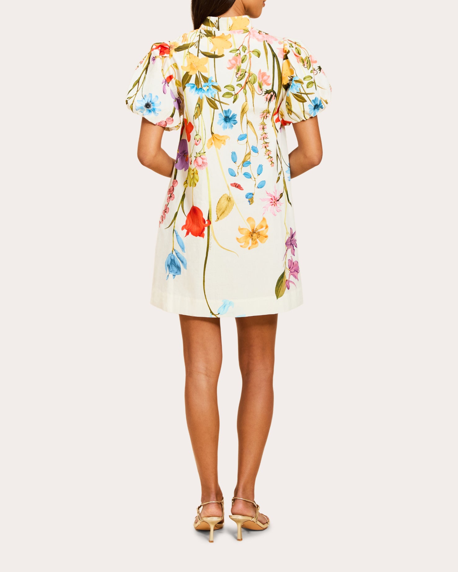 Elliana Floral Poplin Barong Mini Dress