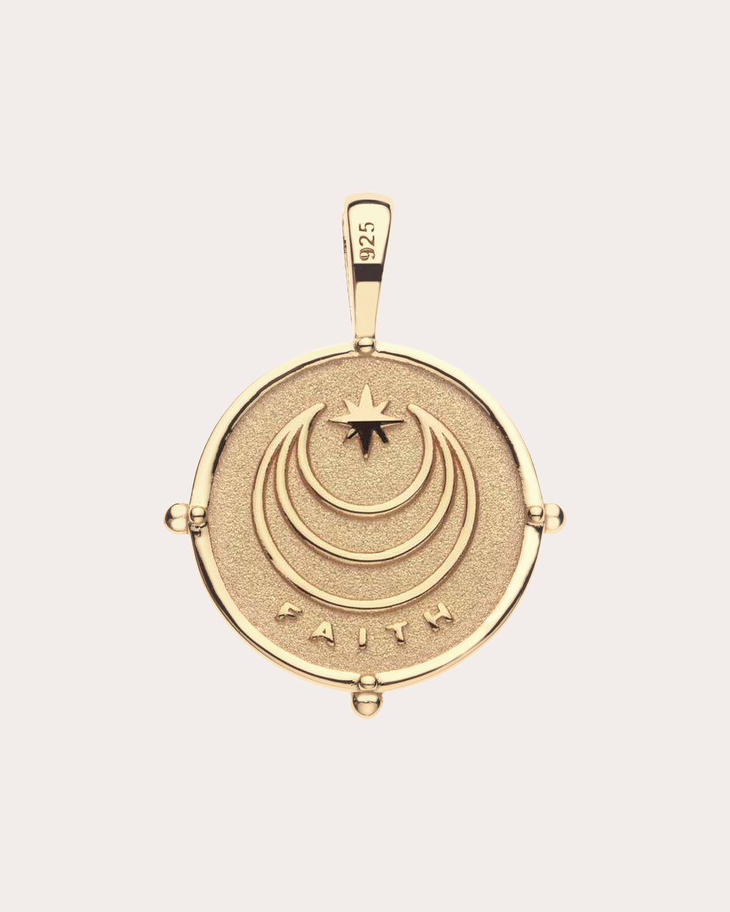 Topaz FAITH Petite Coin Pendant Necklace