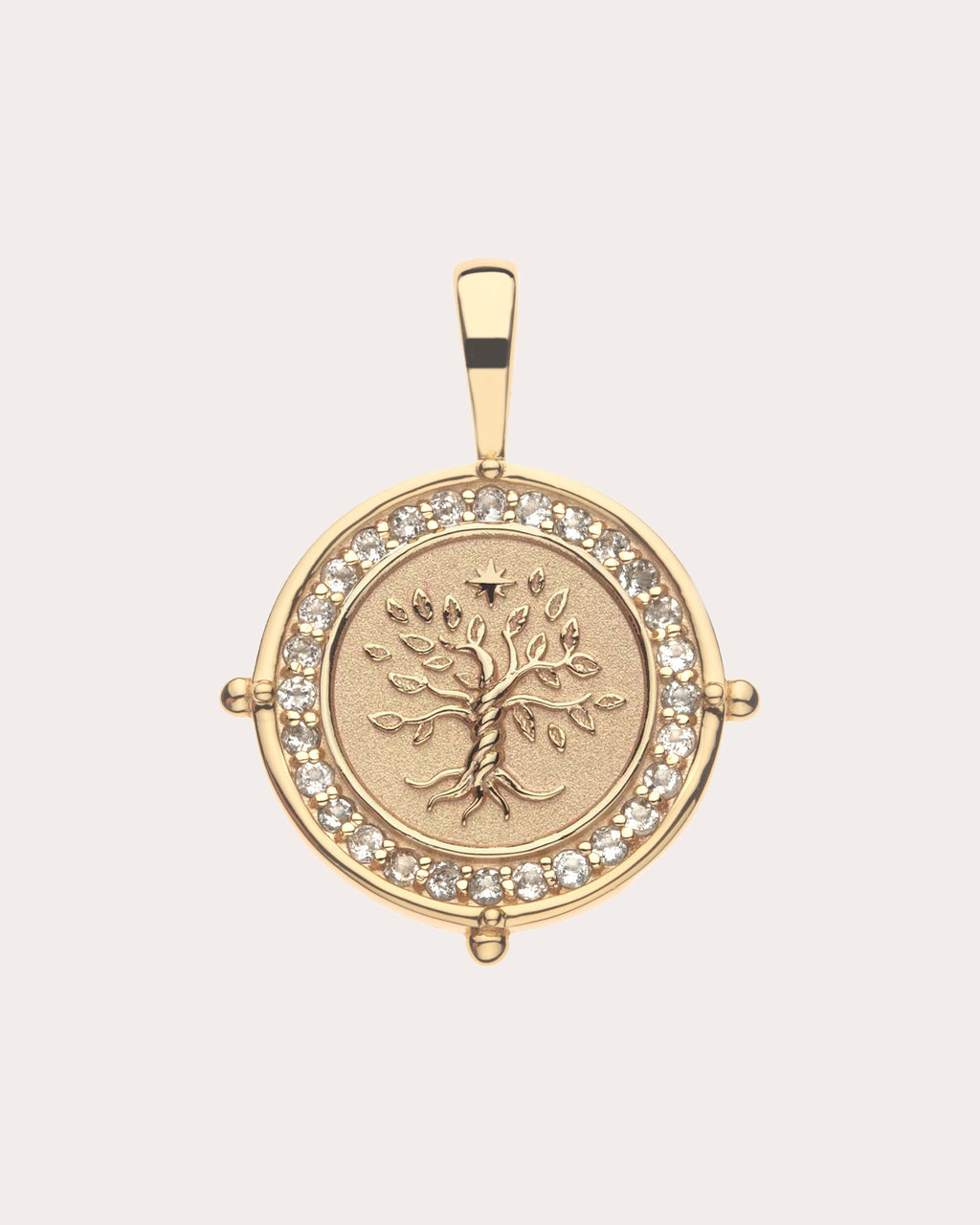 Topaz FAITH Petite Coin Pendant Necklace