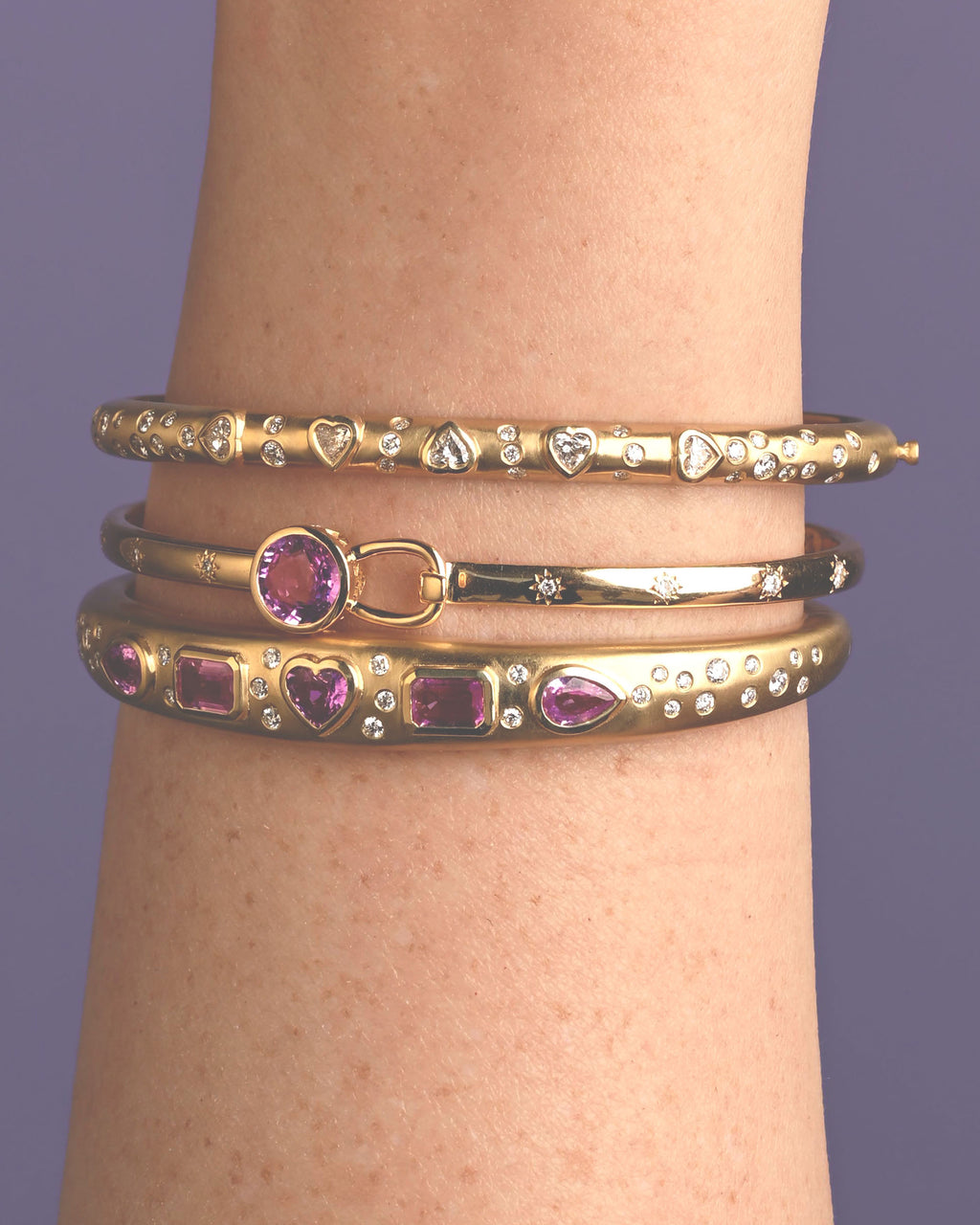 Pink Sapphire & Diamond Empress Bracelet