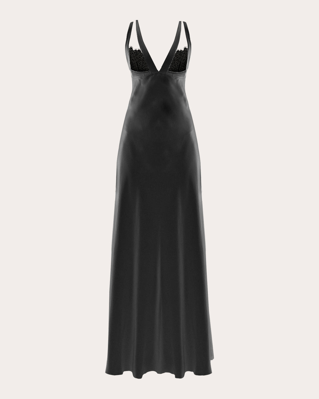 Eva Silk Lace Cutout Slip Maxi Dress