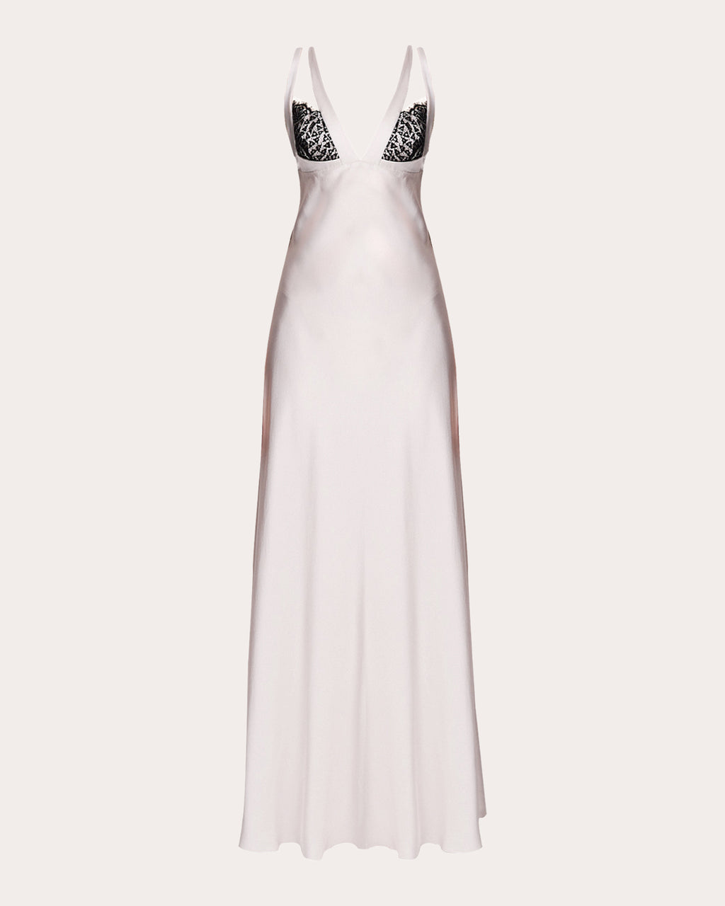 Eva Silk Lace Cutout Slip Maxi Dress