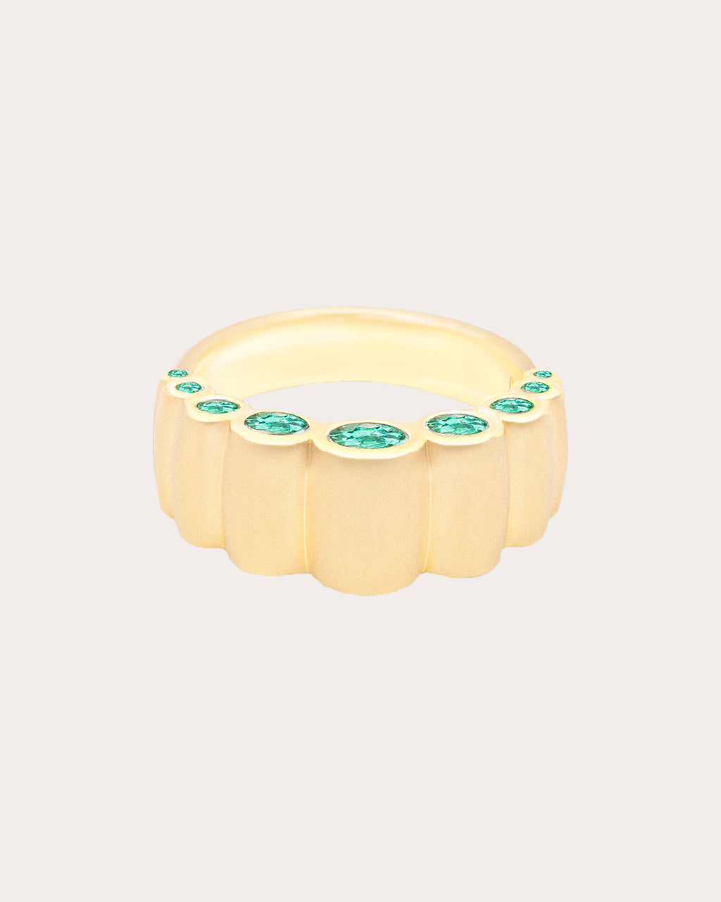 Emerald & 14k Gold Evolve Bubble Ring