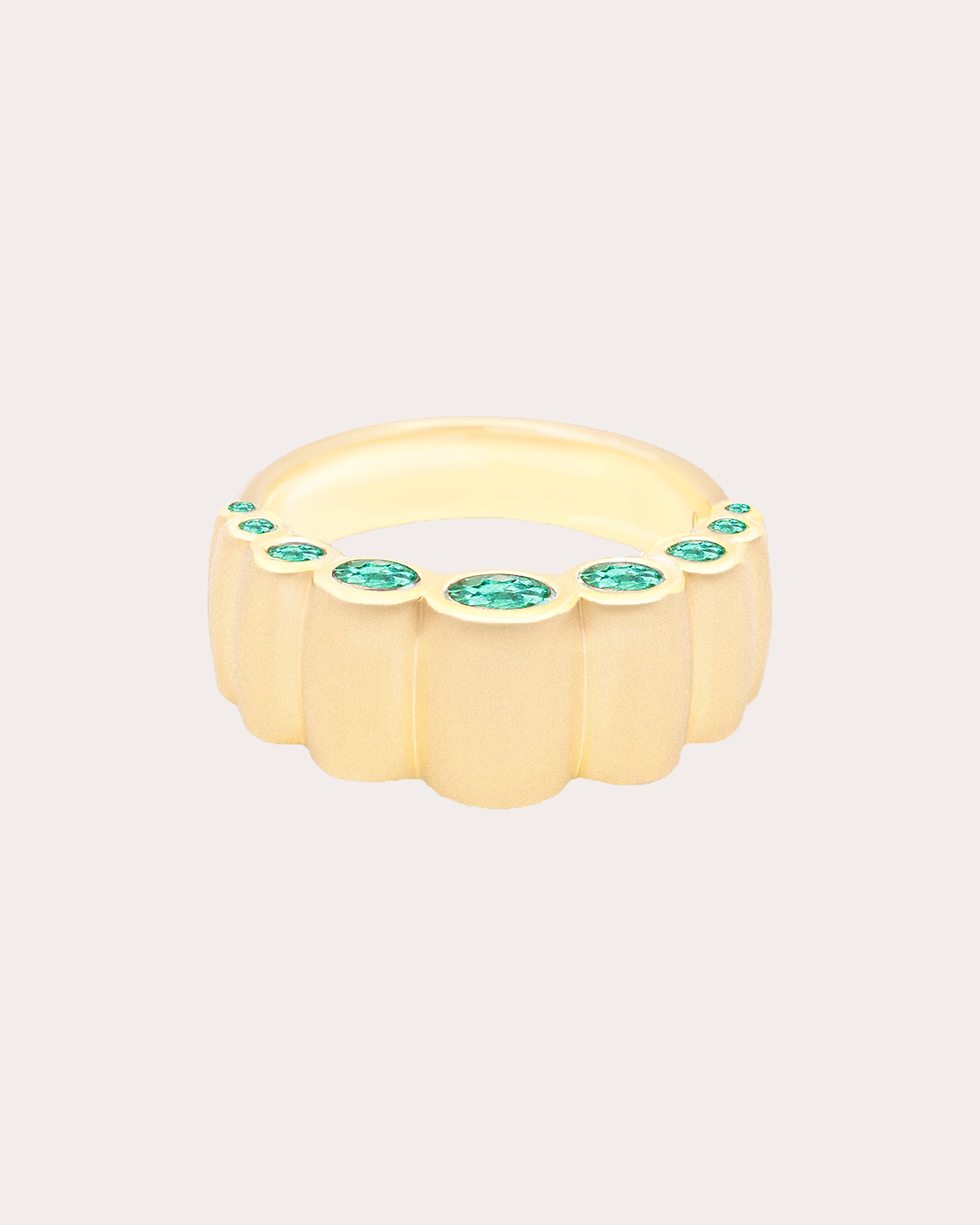 Emerald & 14k Gold Evolve Bubble Ring