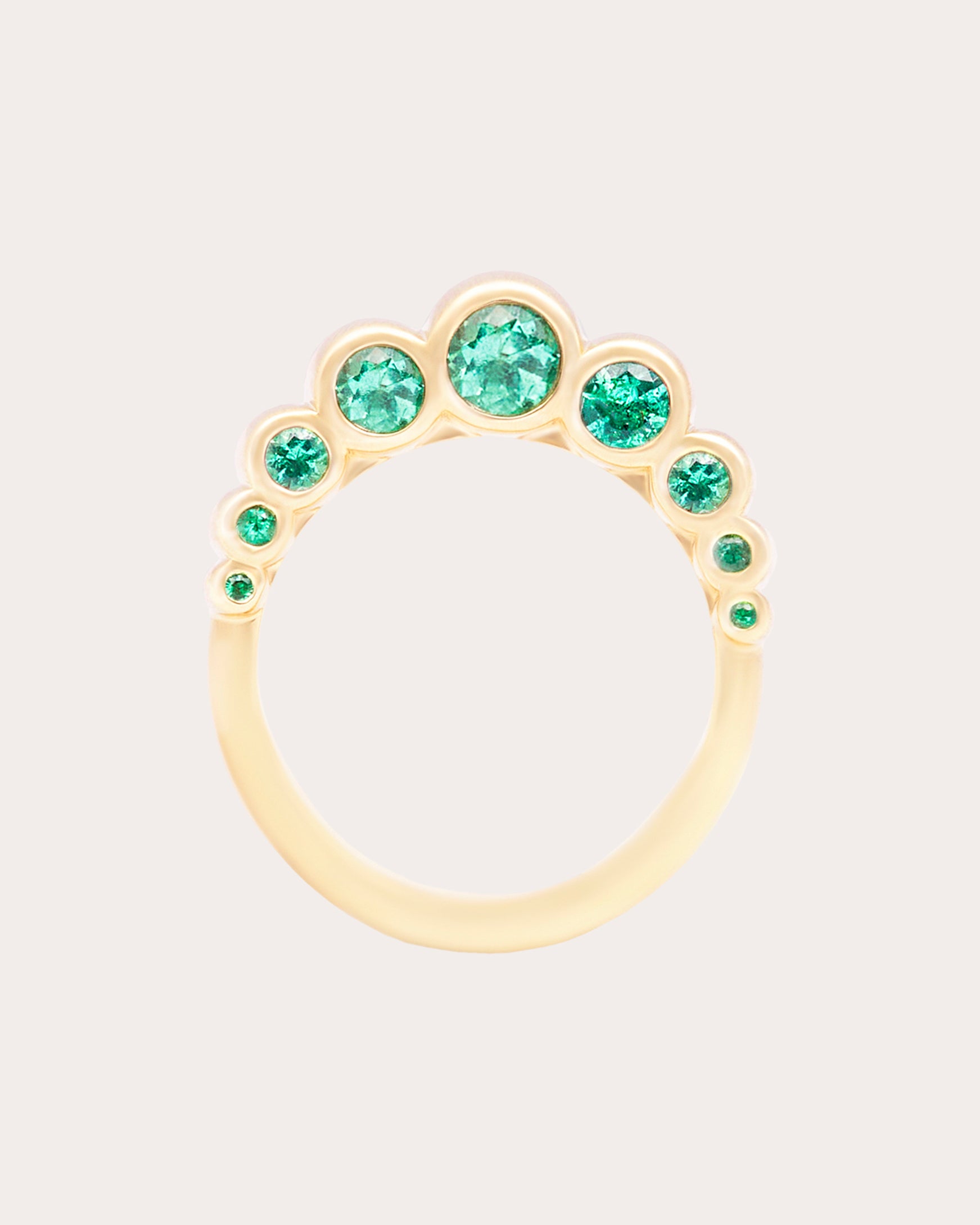 Emerald & 14k Gold Evolve Bubble Ring