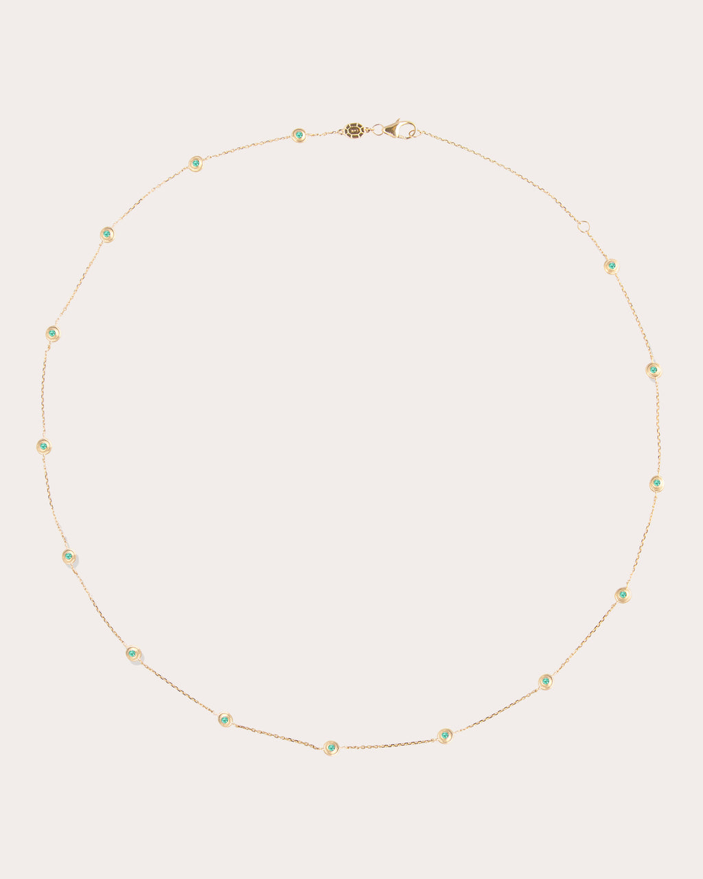 Emerald & 14k Gold Evolve Station Necklace