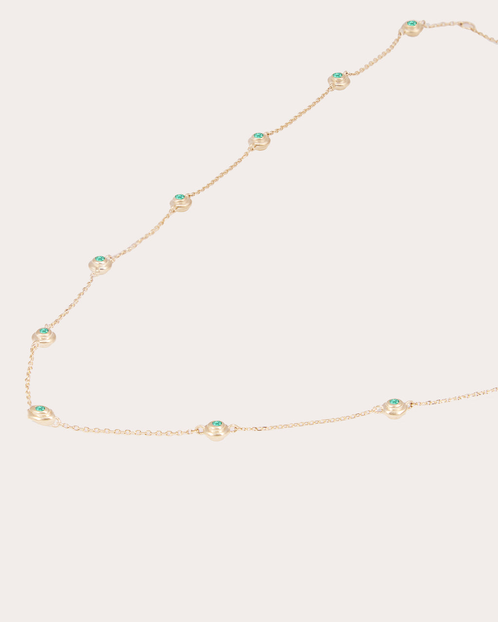 Emerald & 14k Gold Evolve Station Necklace