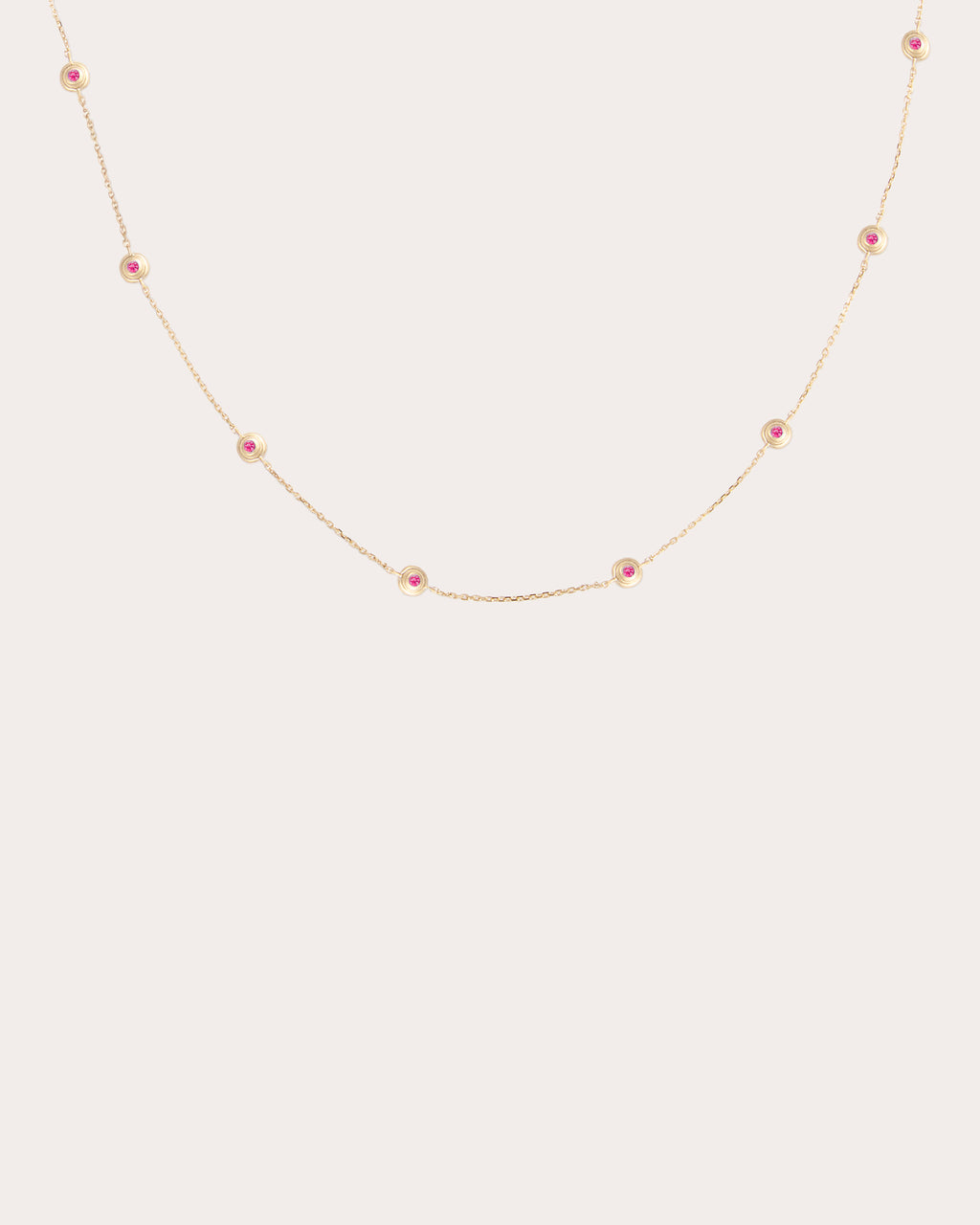 Pink Sapphire Evolve Station Necklace
