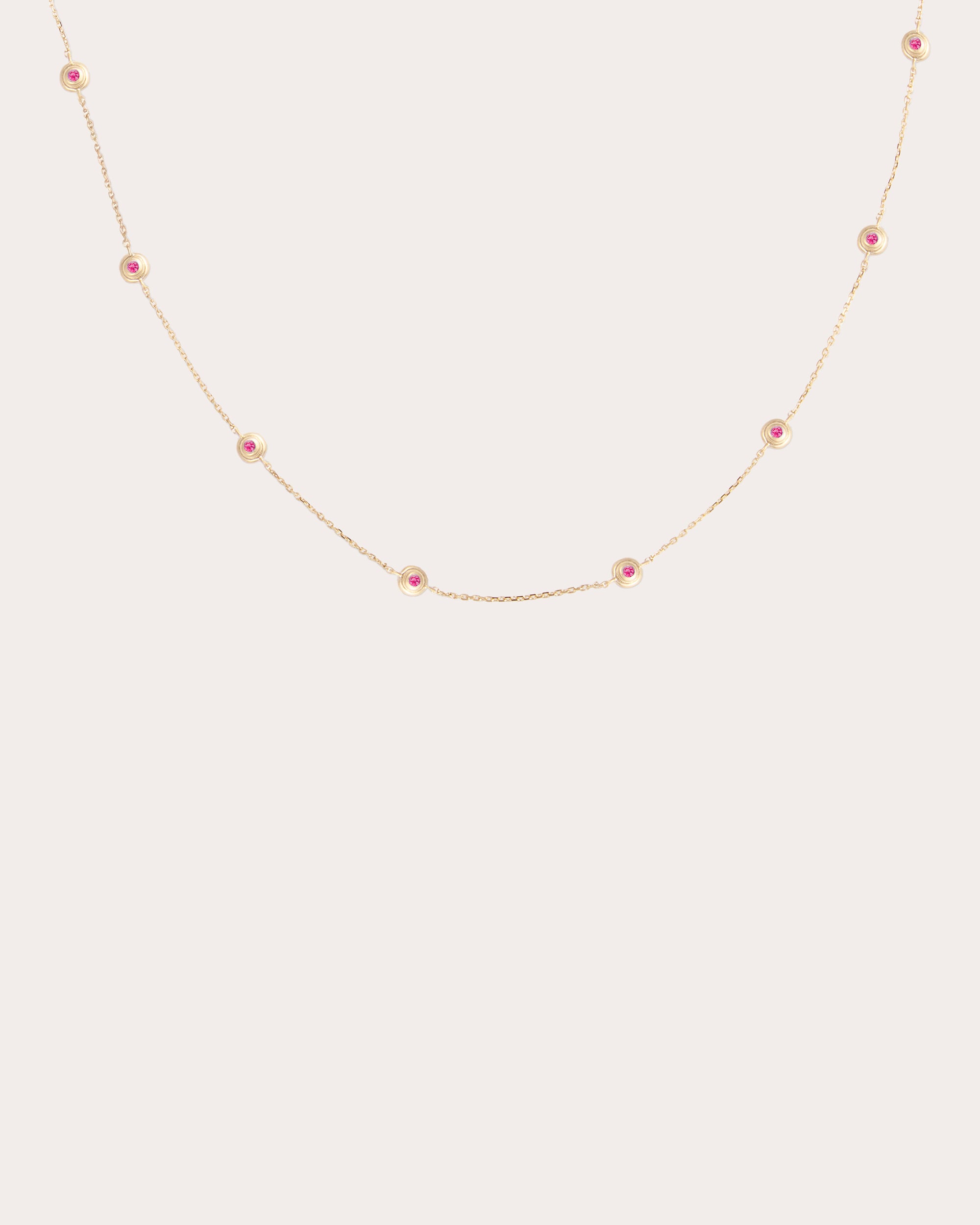 Pink Sapphire Evolve Station Necklace