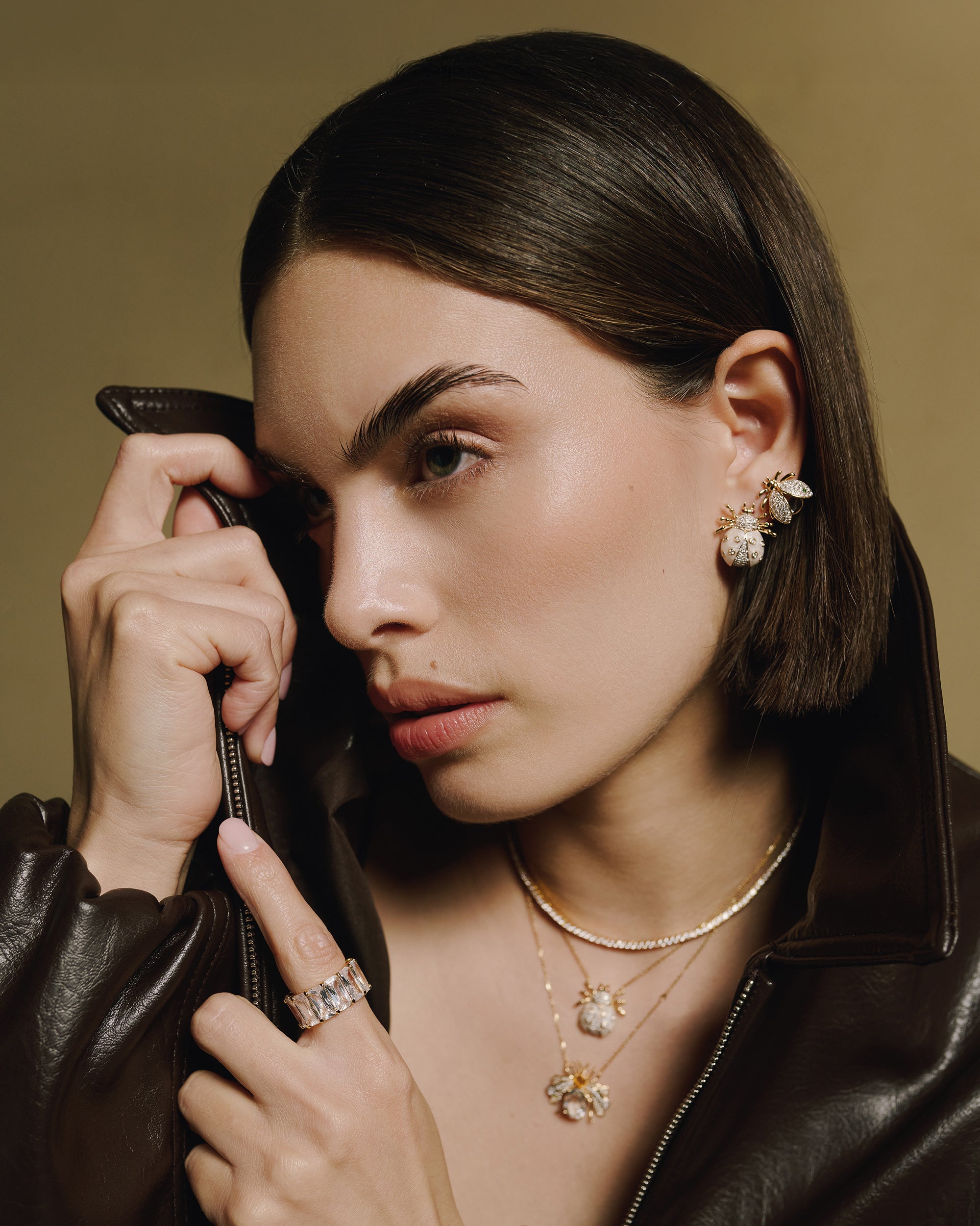 Crystal Quartz & 18k Gold Candy Pendant Necklace