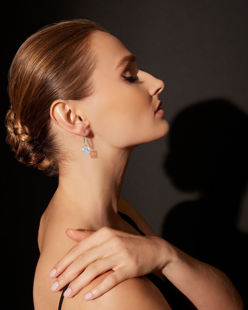 Diamond & 14k Gold Orient Express Cushion Drop Earrings