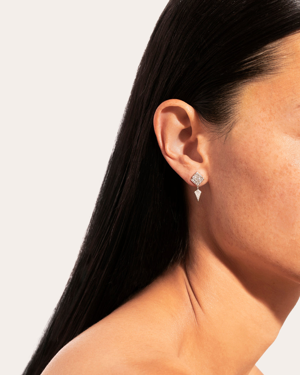 Diamond Stairway Small Drop Earring
