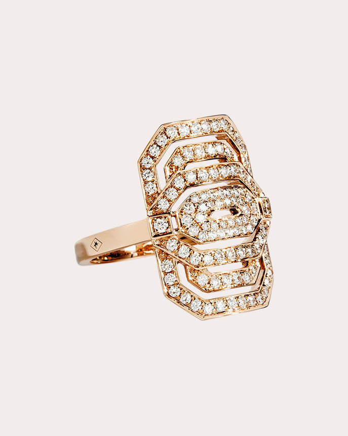 Diamond & 18k Rose Gold Mini My Way Ring