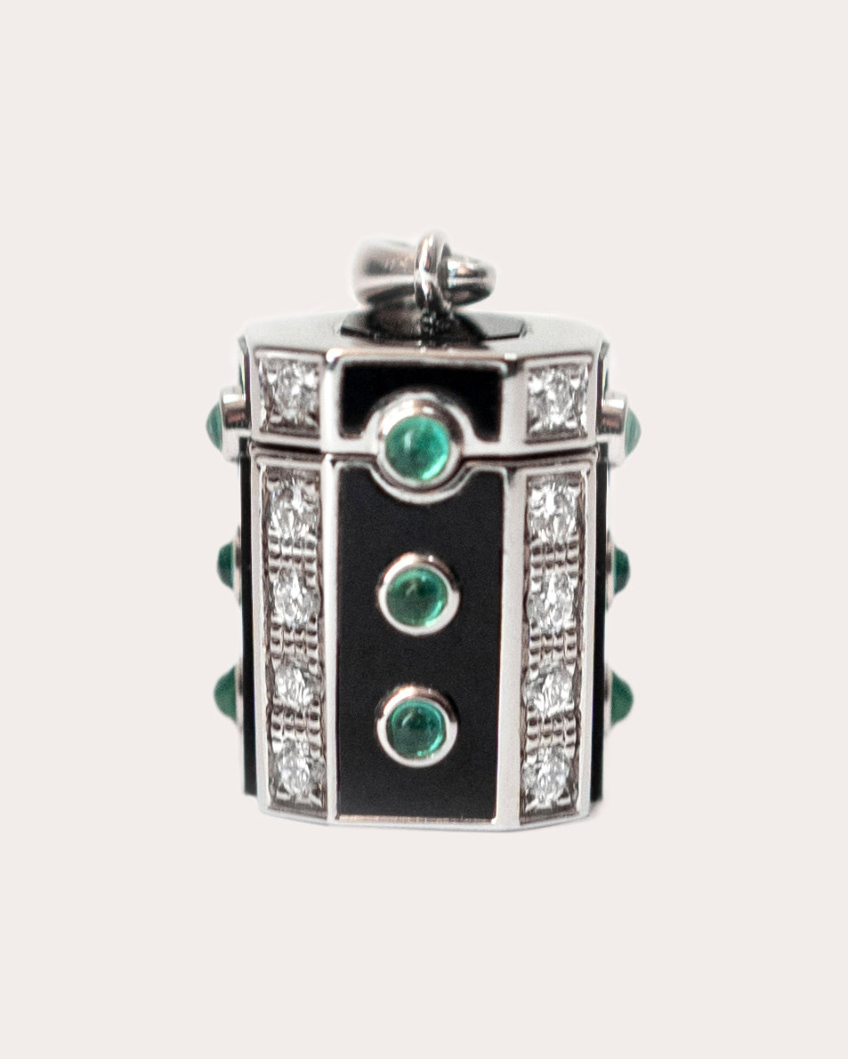 Emerald & Diamond Luck Pendant Necklace