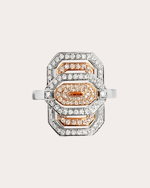 Diamond & 18k Rose Gold Two-Tone Mini My Way Ring