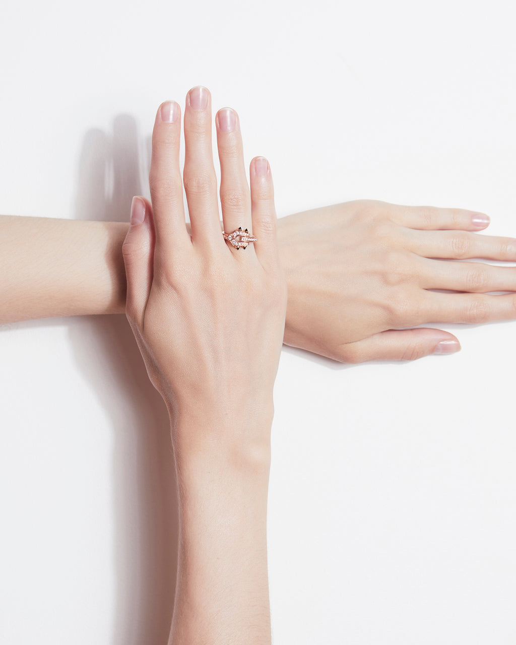 Black Agate & Diamond Mini Spike Ring