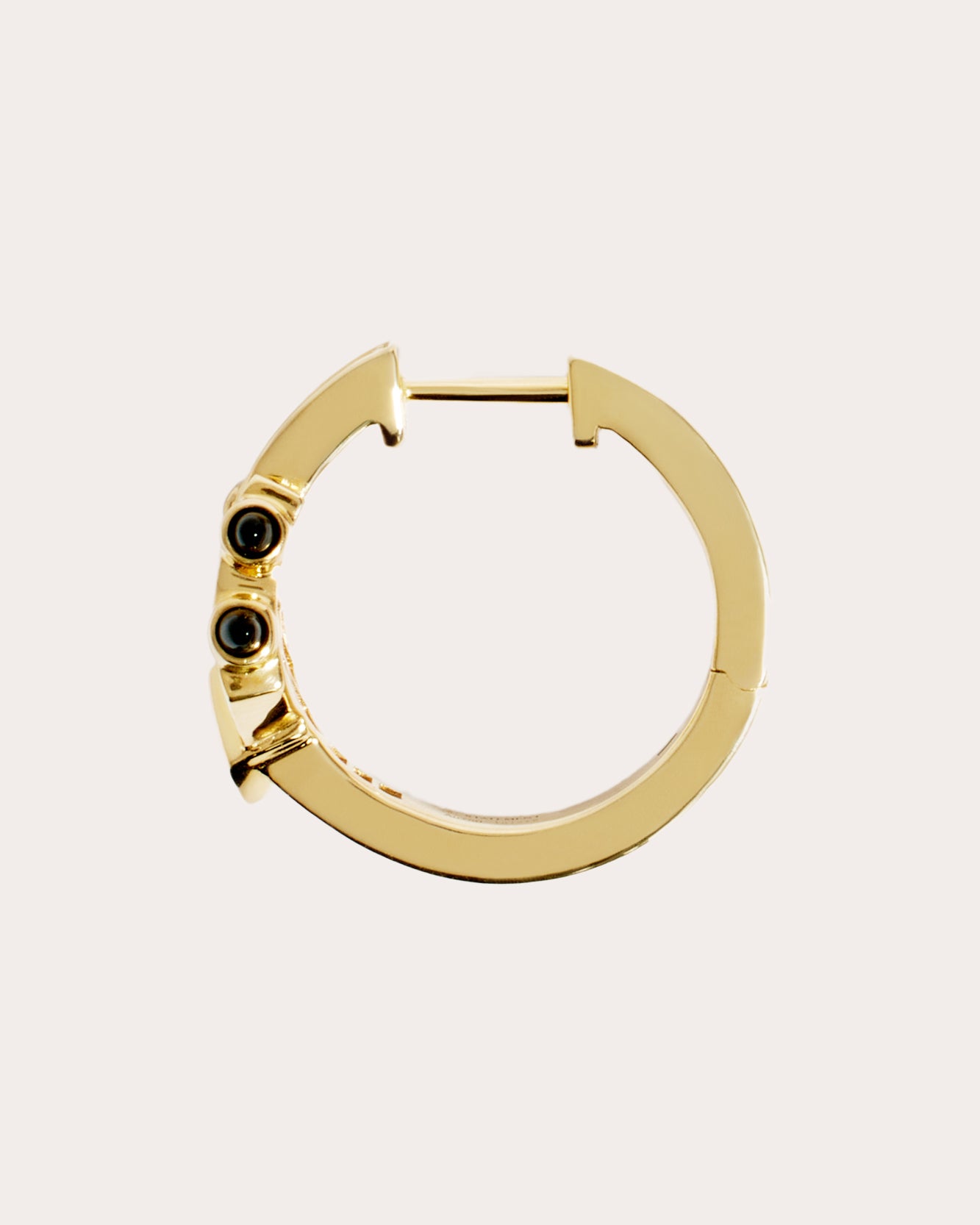Agate & Diamond Spike Hoop Earring