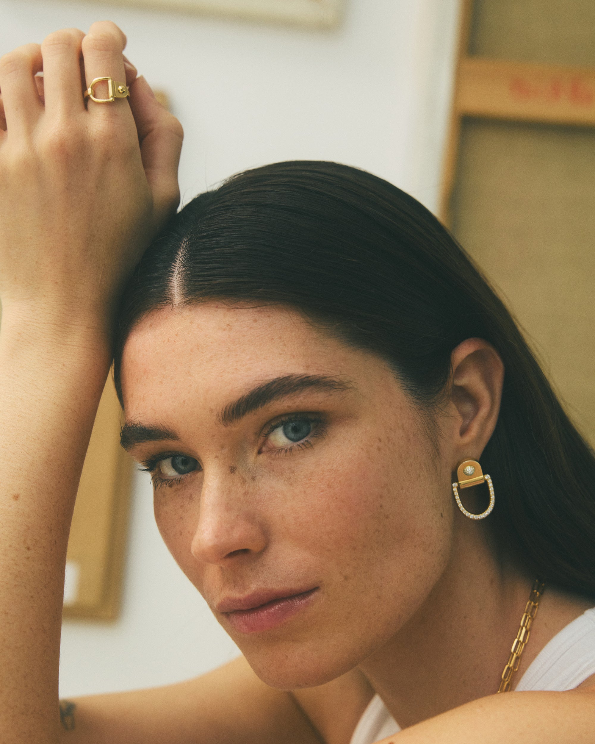 18k Gold Rivet Ring