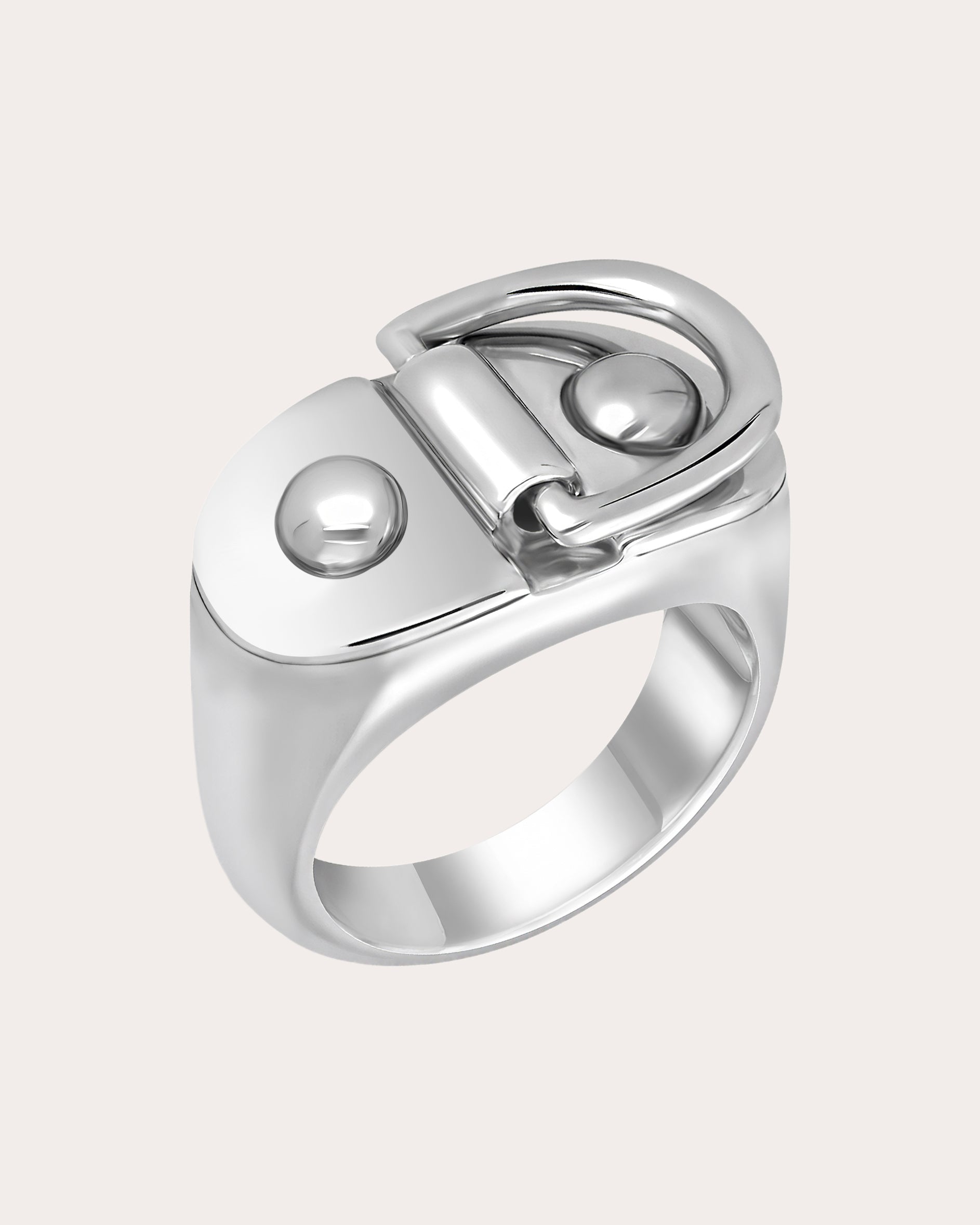 Large Rivet Signet Ring