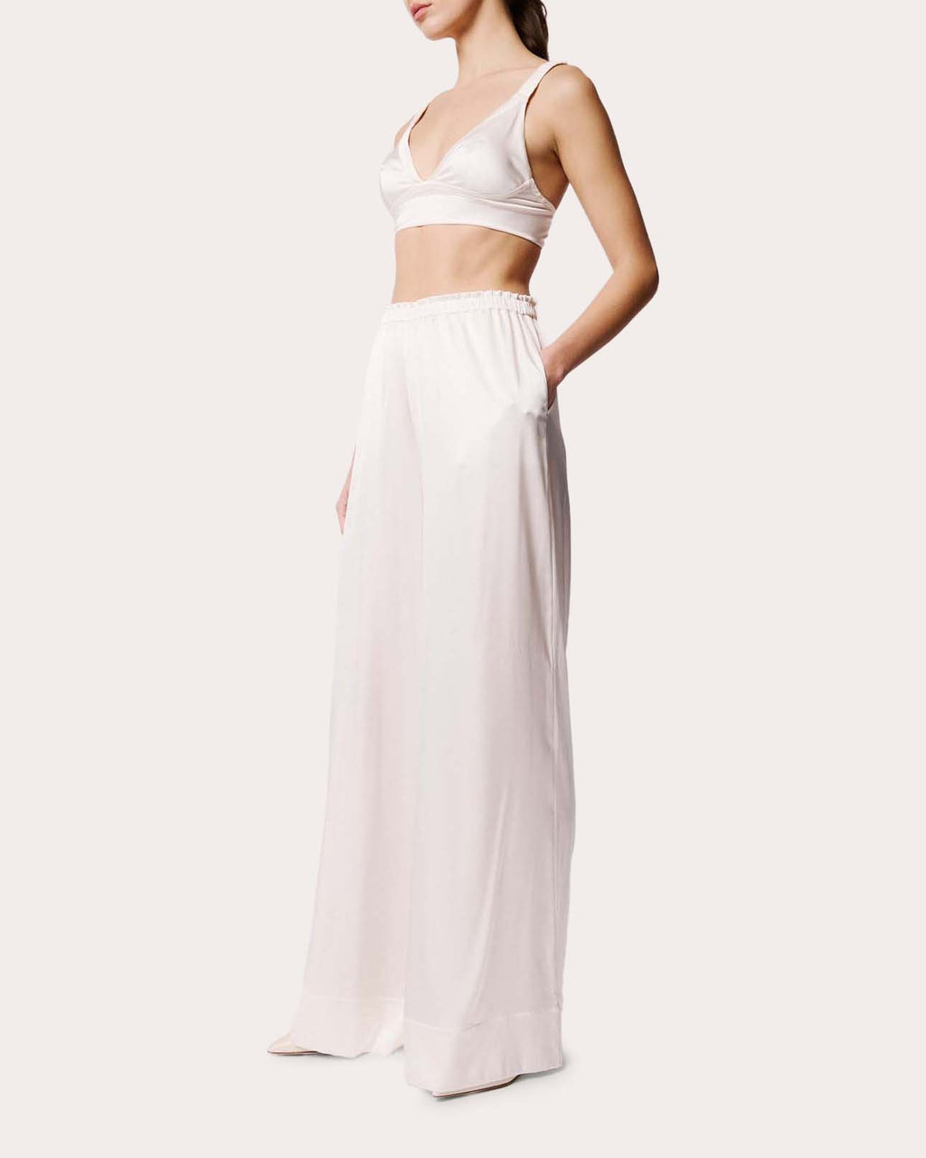 Fiamma Silk Charmeuse Ruched Bralette