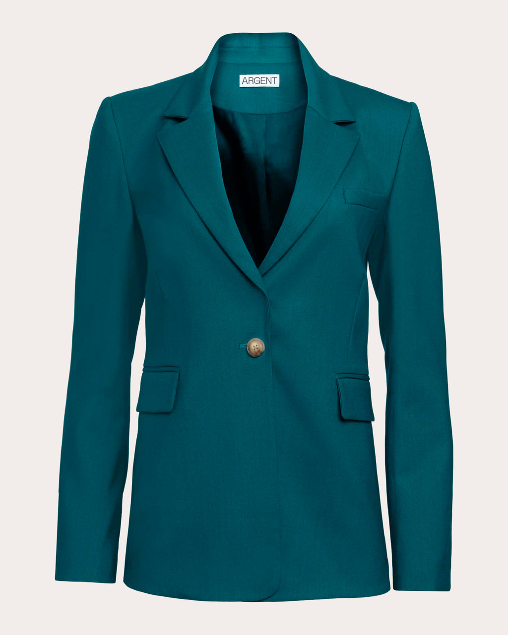 Seasonless Wool Fitted Notch Lapel Blazer