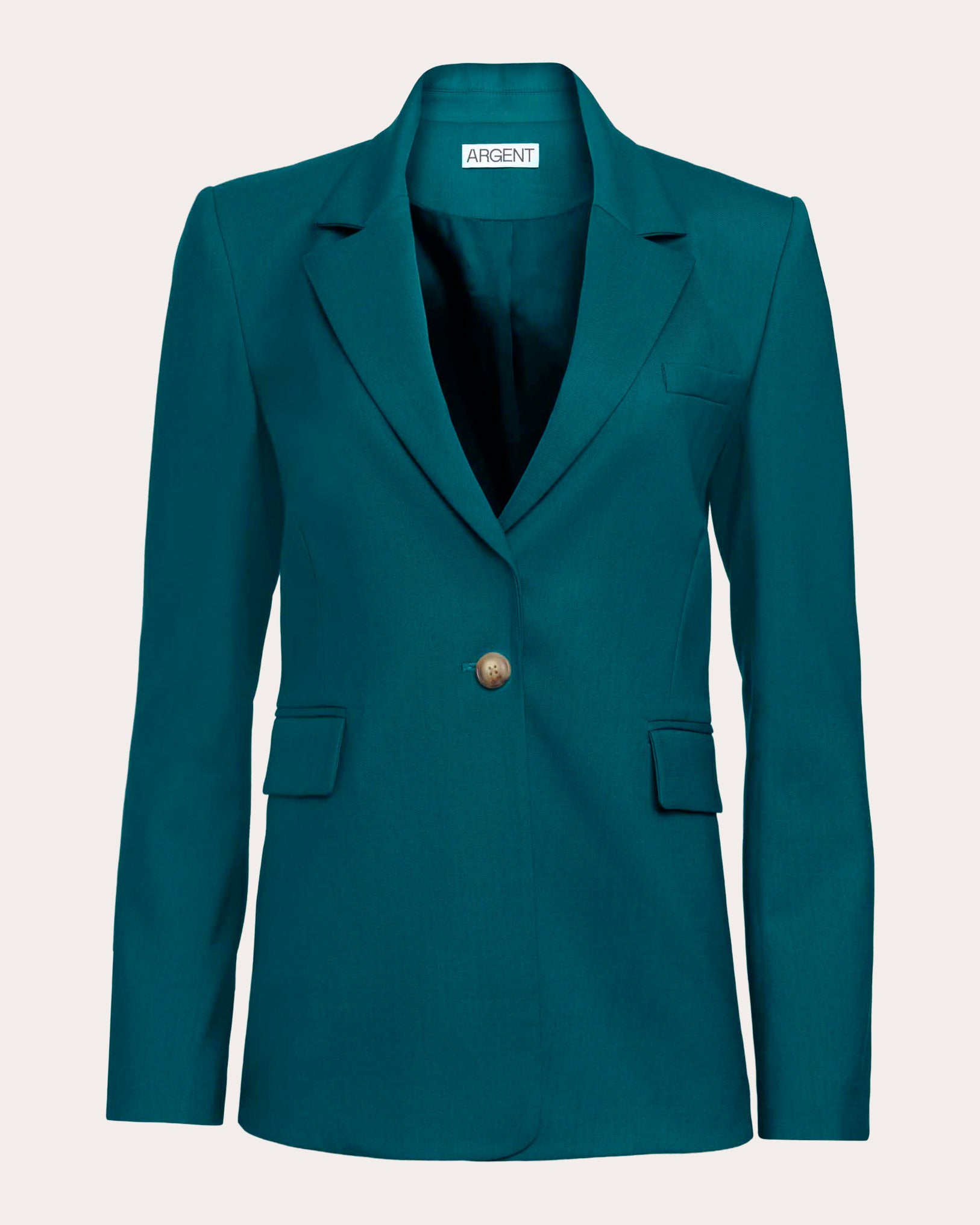 Seasonless Wool Fitted Notch Lapel Blazer