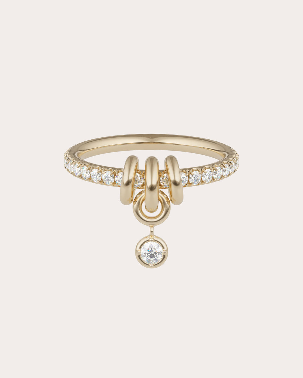 Diamond & 18k Gold Pavé Pia Ring