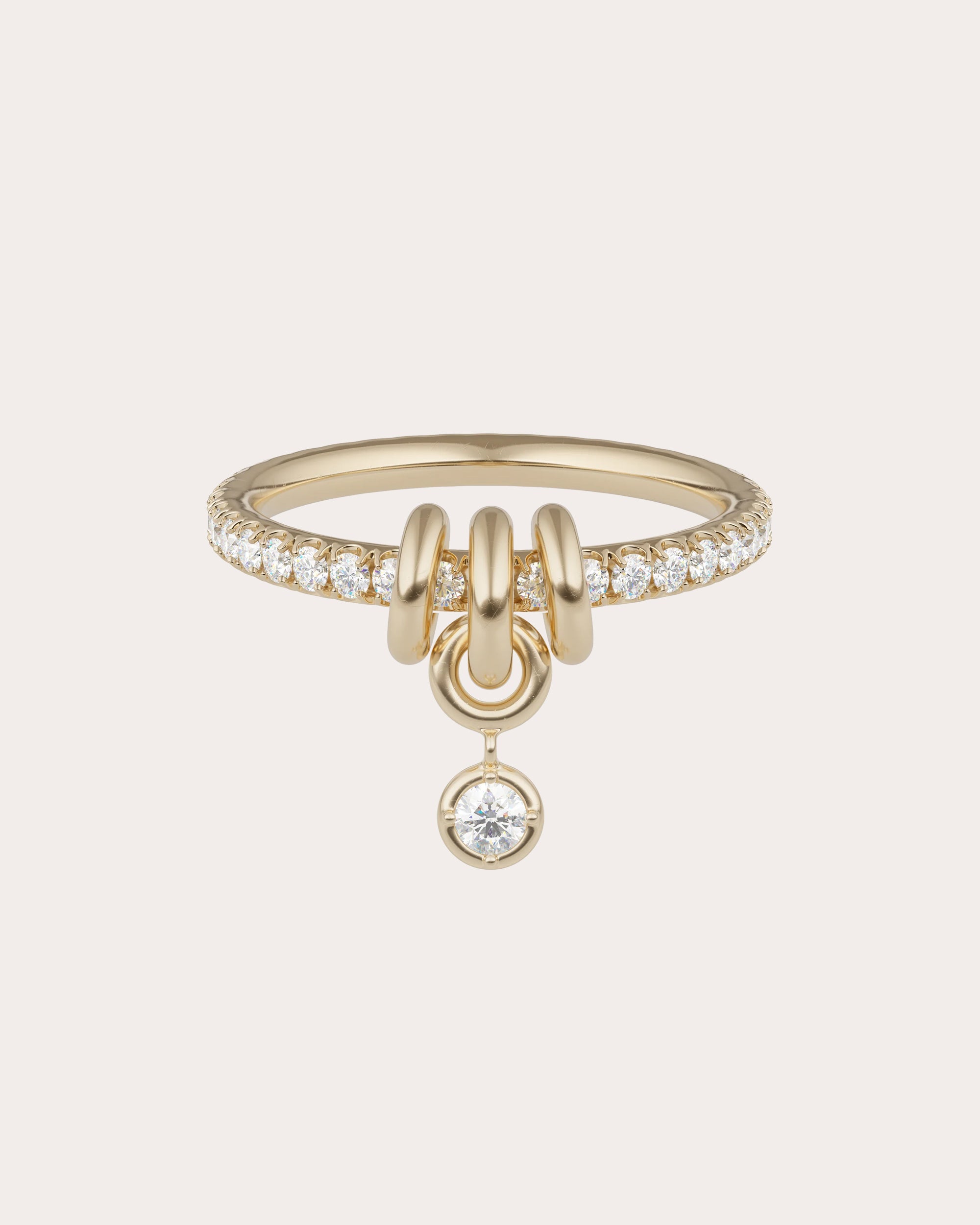 Diamond & 18k Gold Pavé Pia Ring
