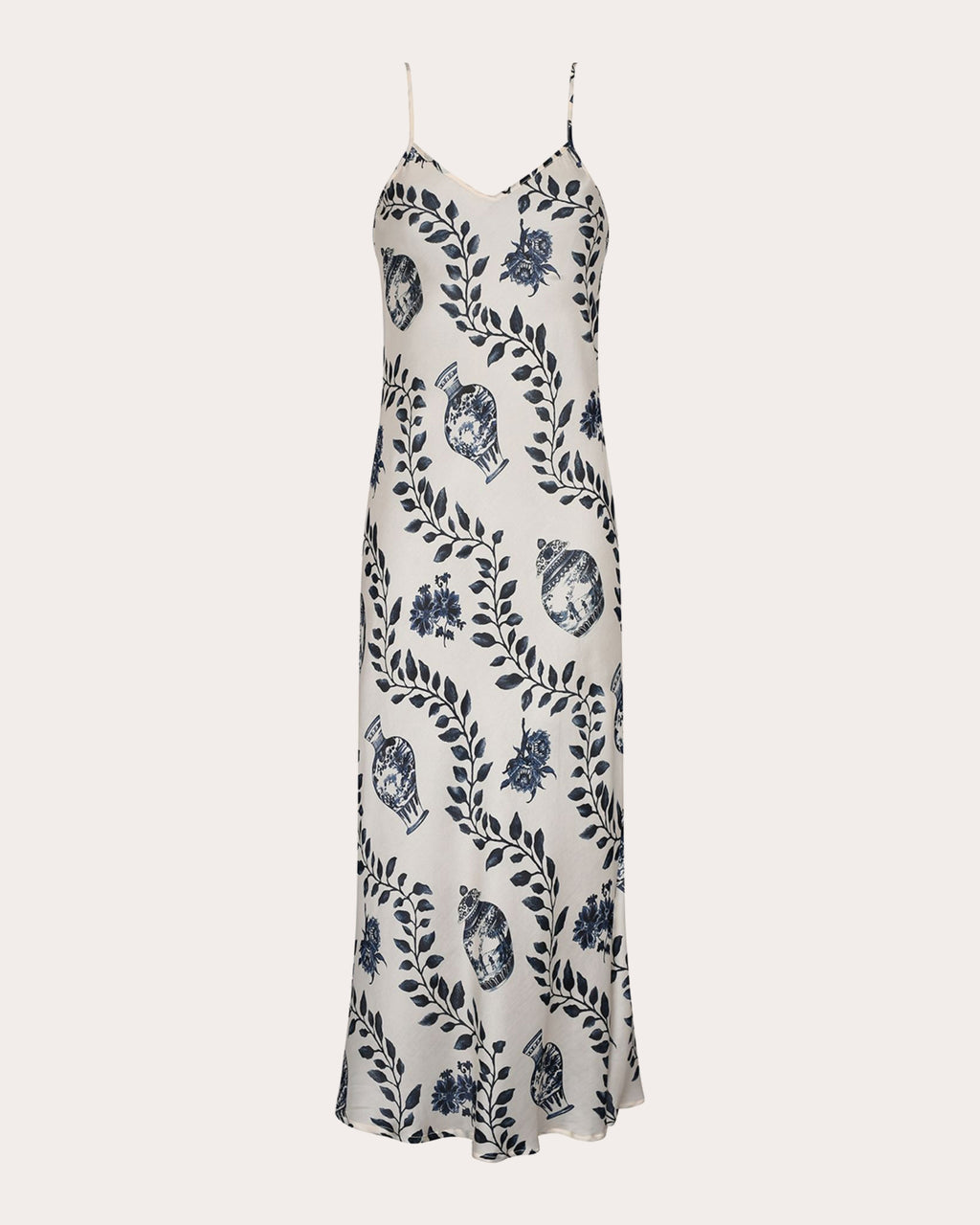 Dynastie Royale Cotton Silk Midi Slip Dress