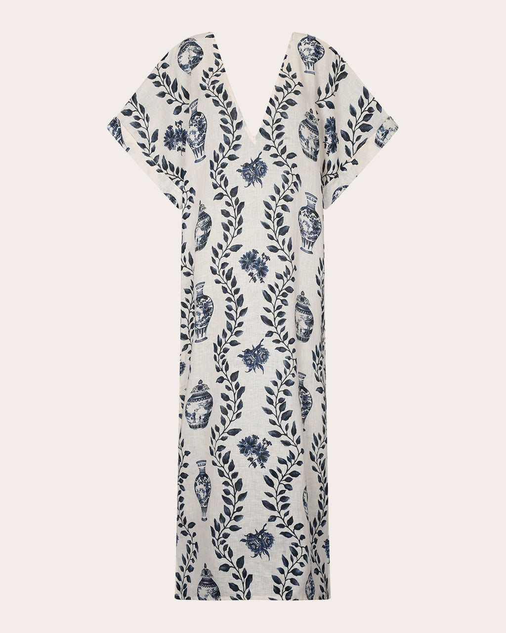 Dynastie Royale Linen V-Neck Tunic Dress