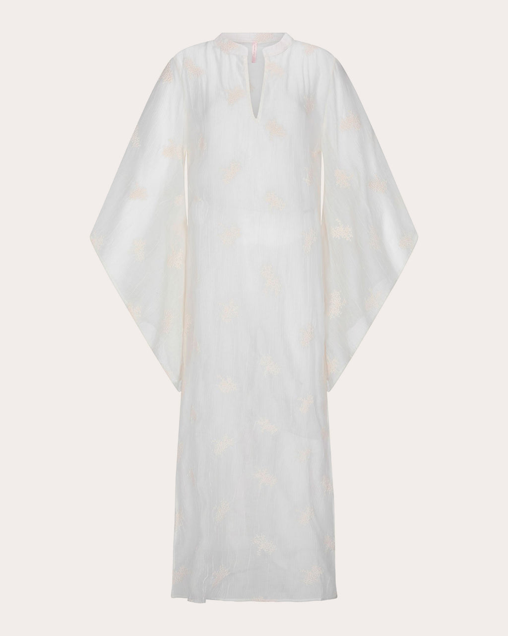La Perle Sheer Embroidered Maxi Kaftan