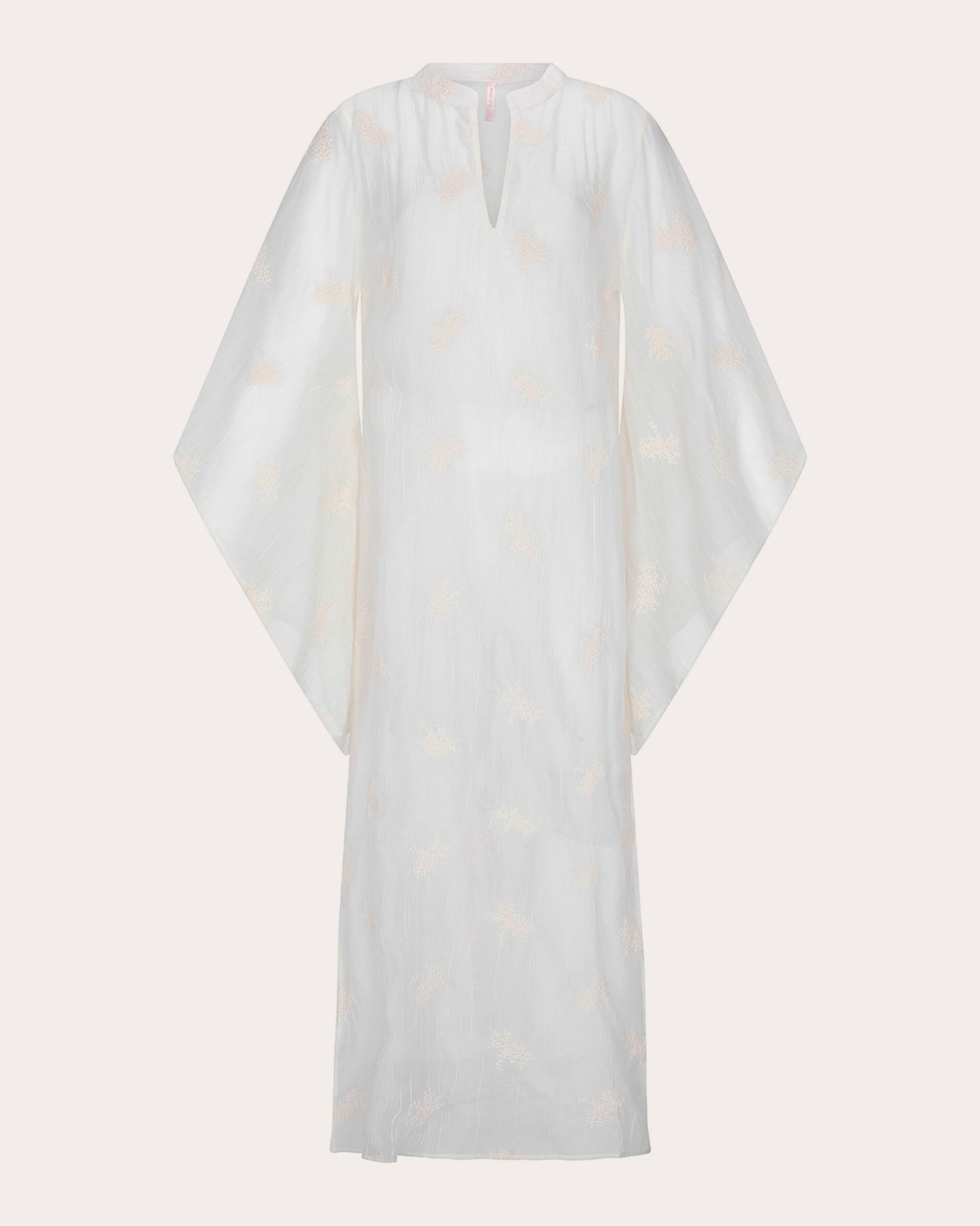 La Perle Sheer Embroidered Maxi Kaftan